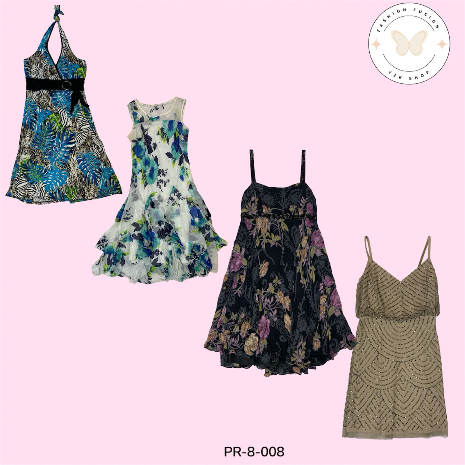 Vestido Mix de Poliéster Fast Fashion – Elegante, Macio e Estiloso (PR-8-008)