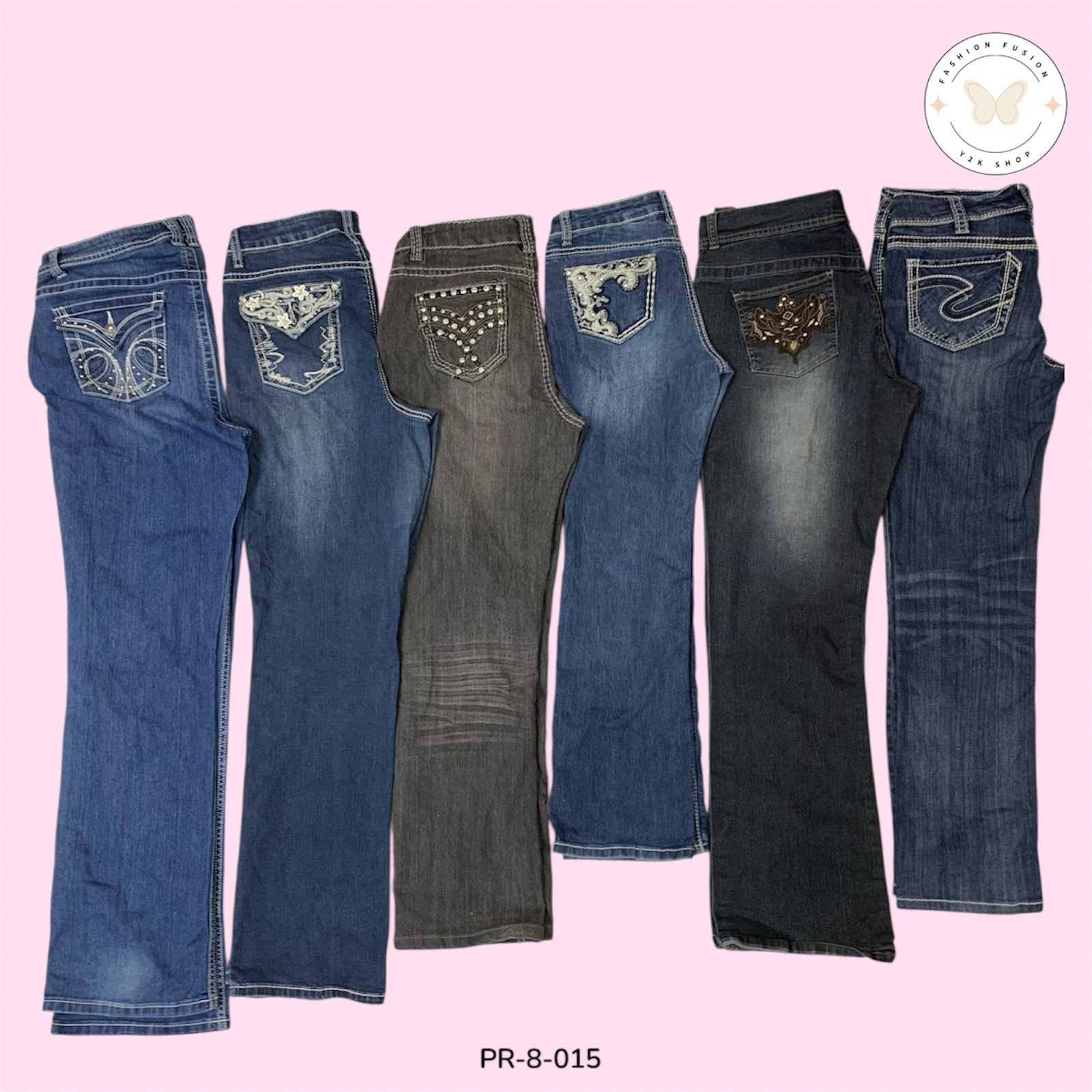 Street Cool Mixed Flare Jeans – Retro Edge (PR-8-015)