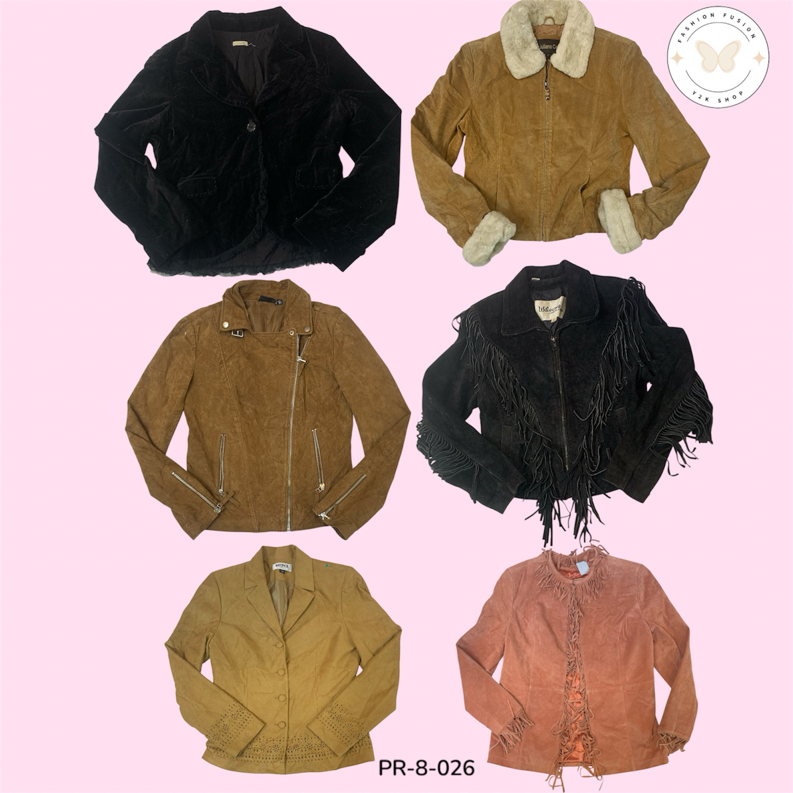Mix Suede Leather Jacket – Trendy Streetwear Outerwear (PR-8-026)
