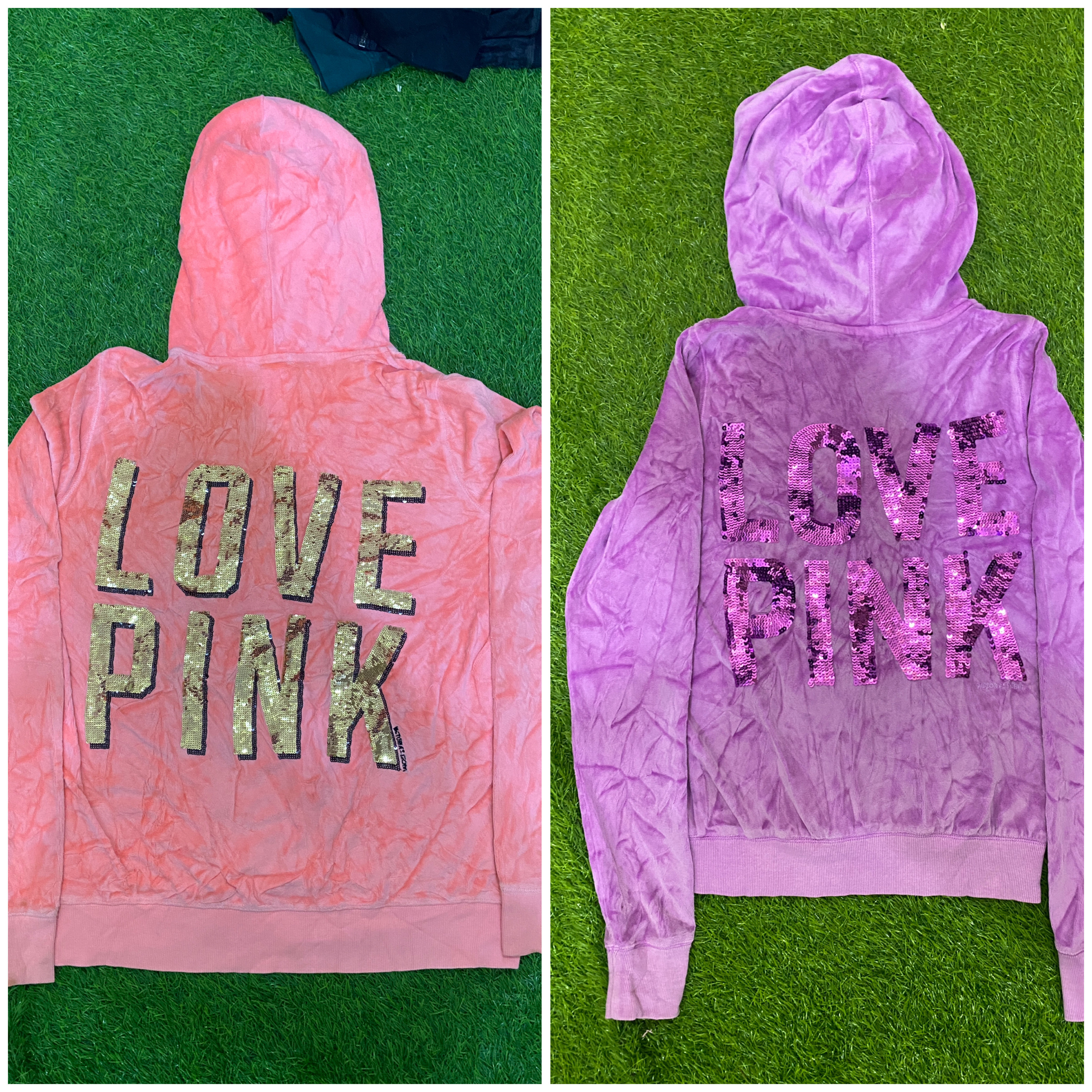 Rosa Kapuzenpullover