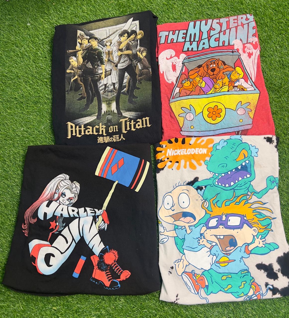 カートゥーンプリントTシャツ