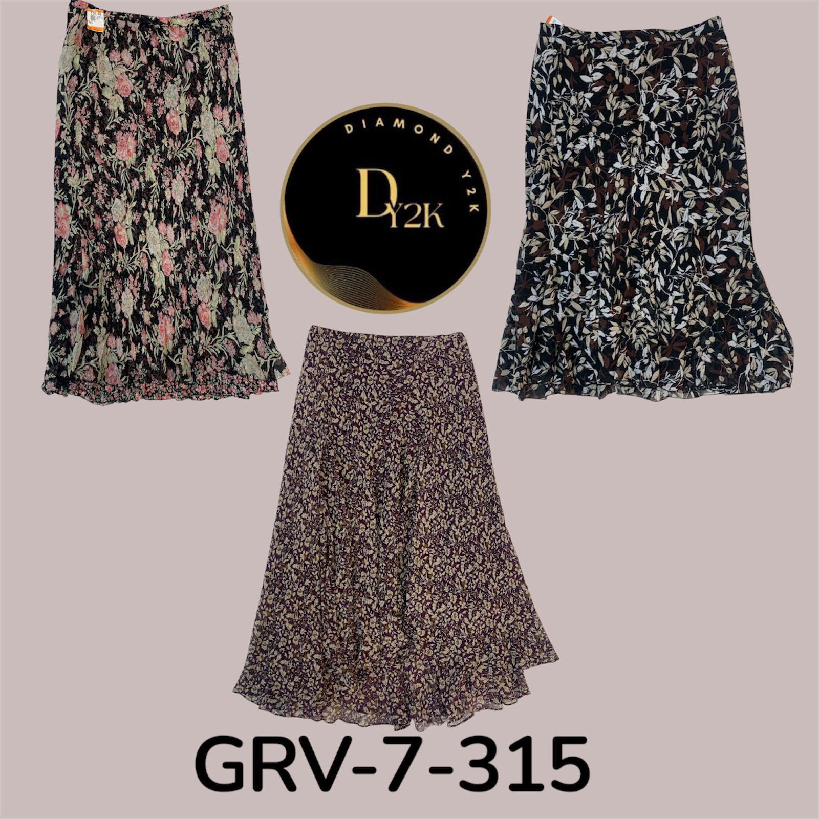 Y2K poly skirt (GRV-7-315)