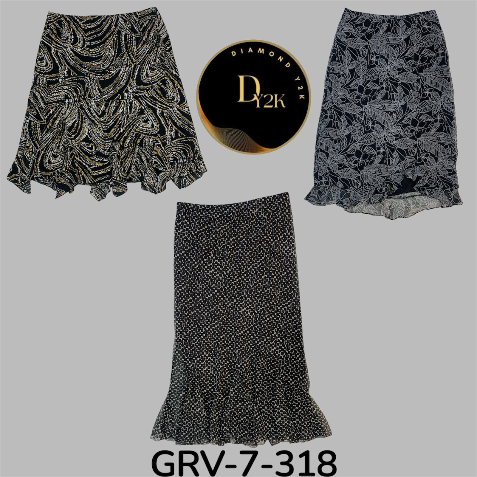 Y2K poly skirt (GRV-7-318)