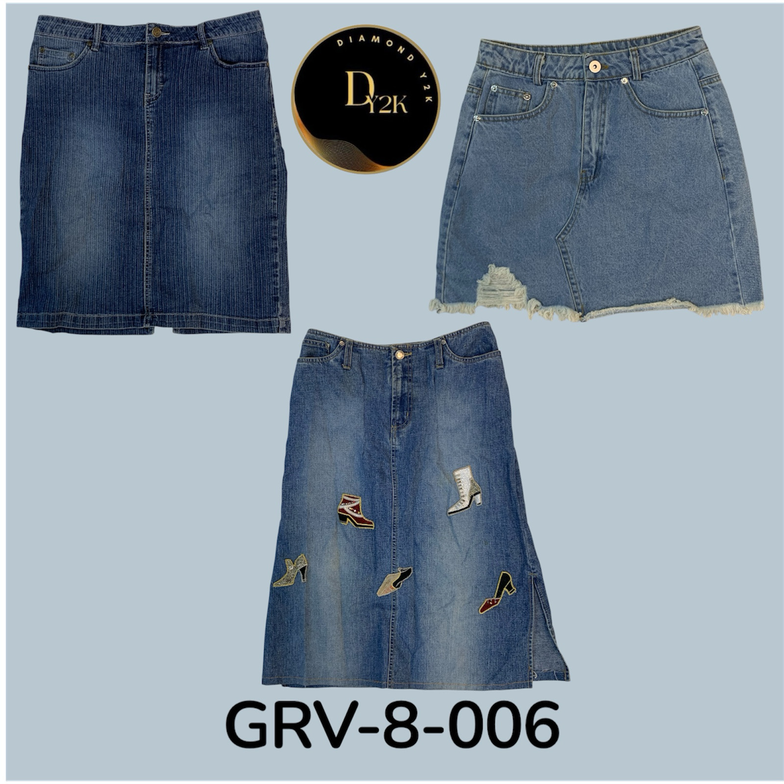 Y2K Denim-Midi-Rock (GRV-8-006)