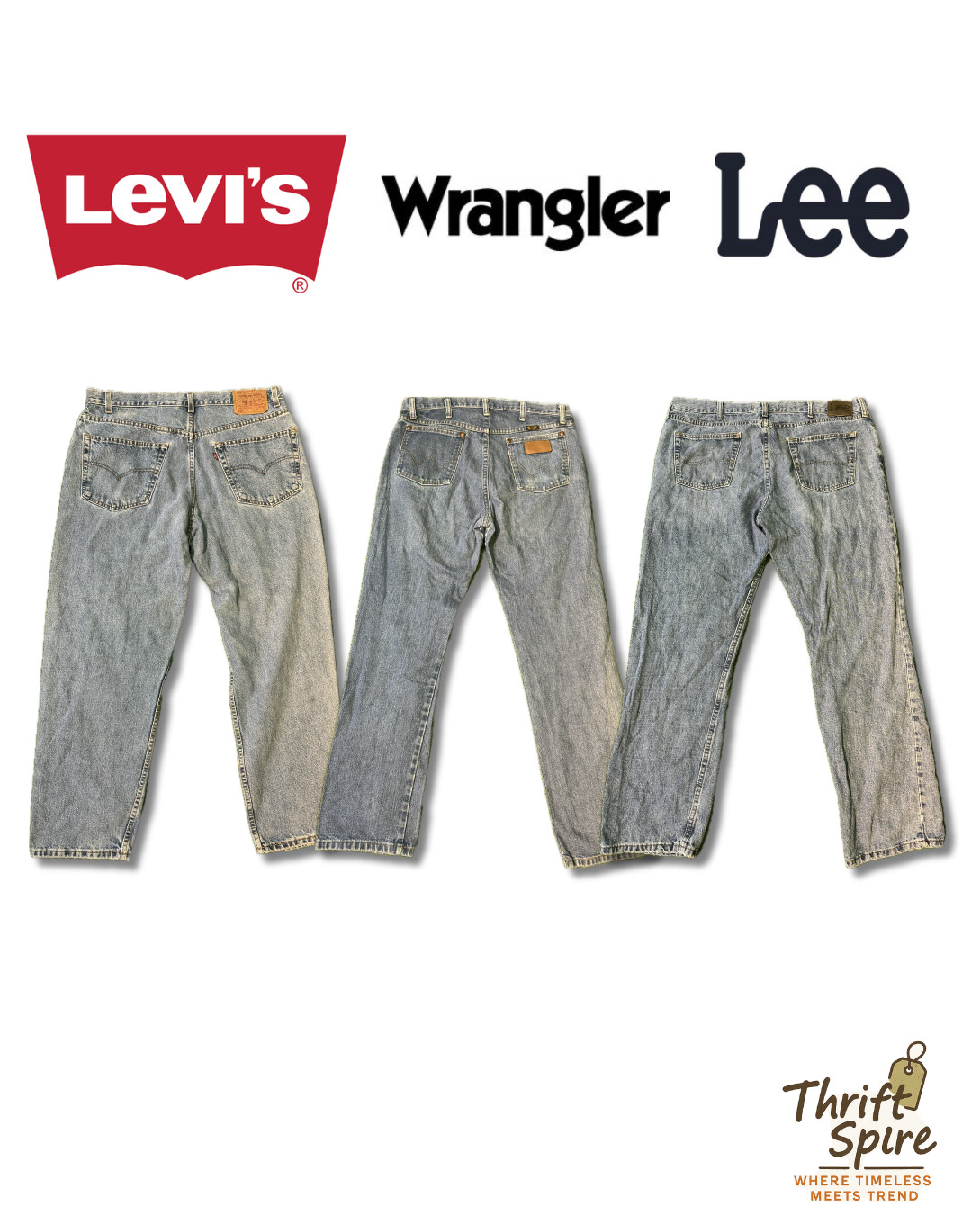 Lee, Levi’s, Wrangler (LLW) Mix Jeans Drop - (TS-0160)