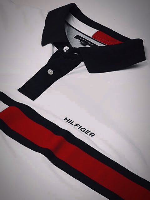 T-shirts à col Tommy Hilfiger authentiques