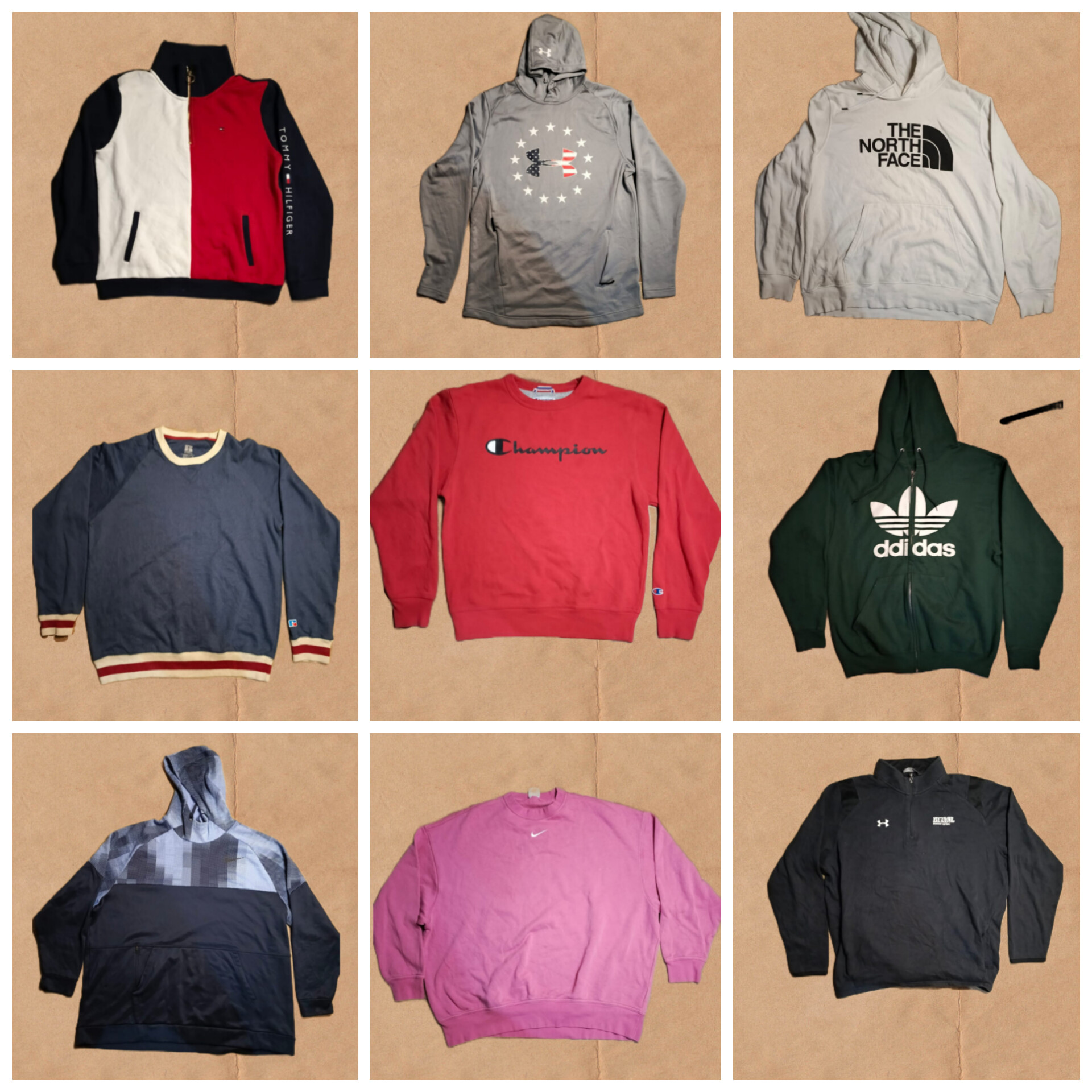 Conjunto de Hoodies e Sweats de Marcas Famosas - venda em grande quantidade para revenda