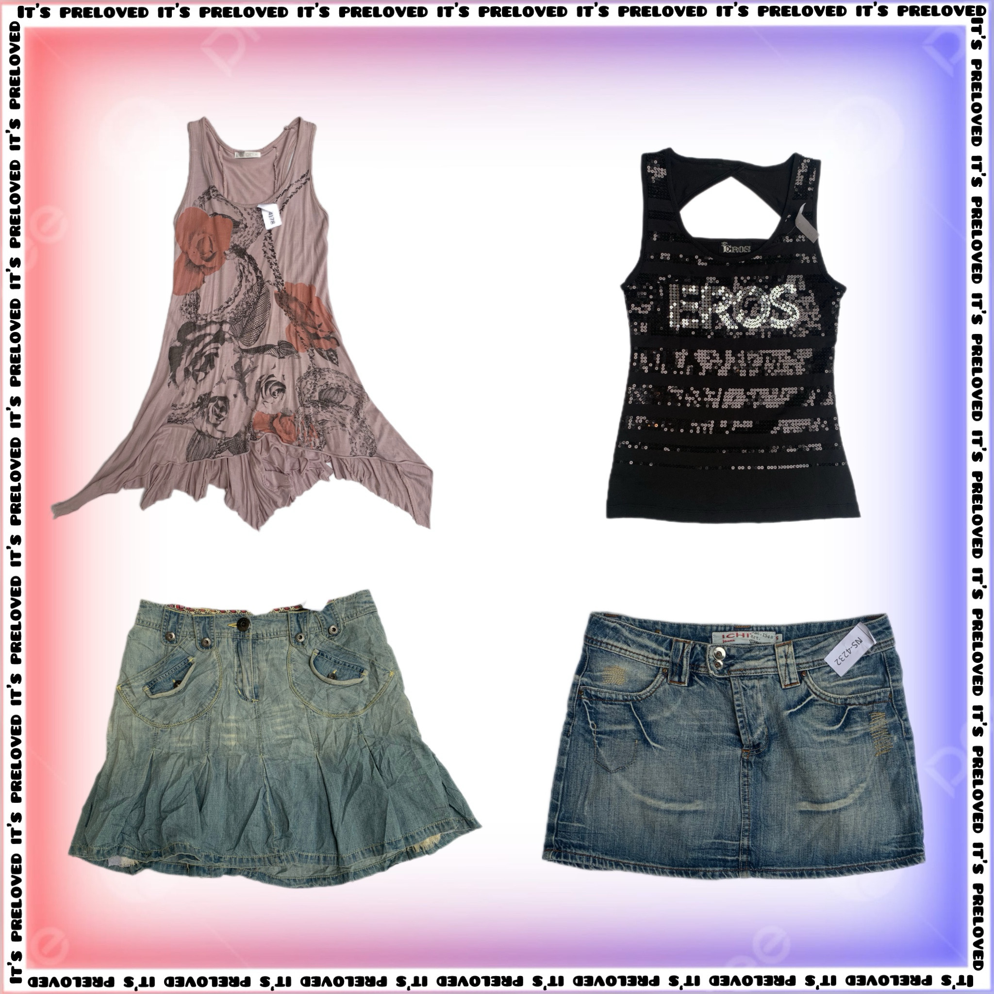 Rockstar Namorada - Tops Y2k, Minis, Mistura de Shorts (SS-1110)