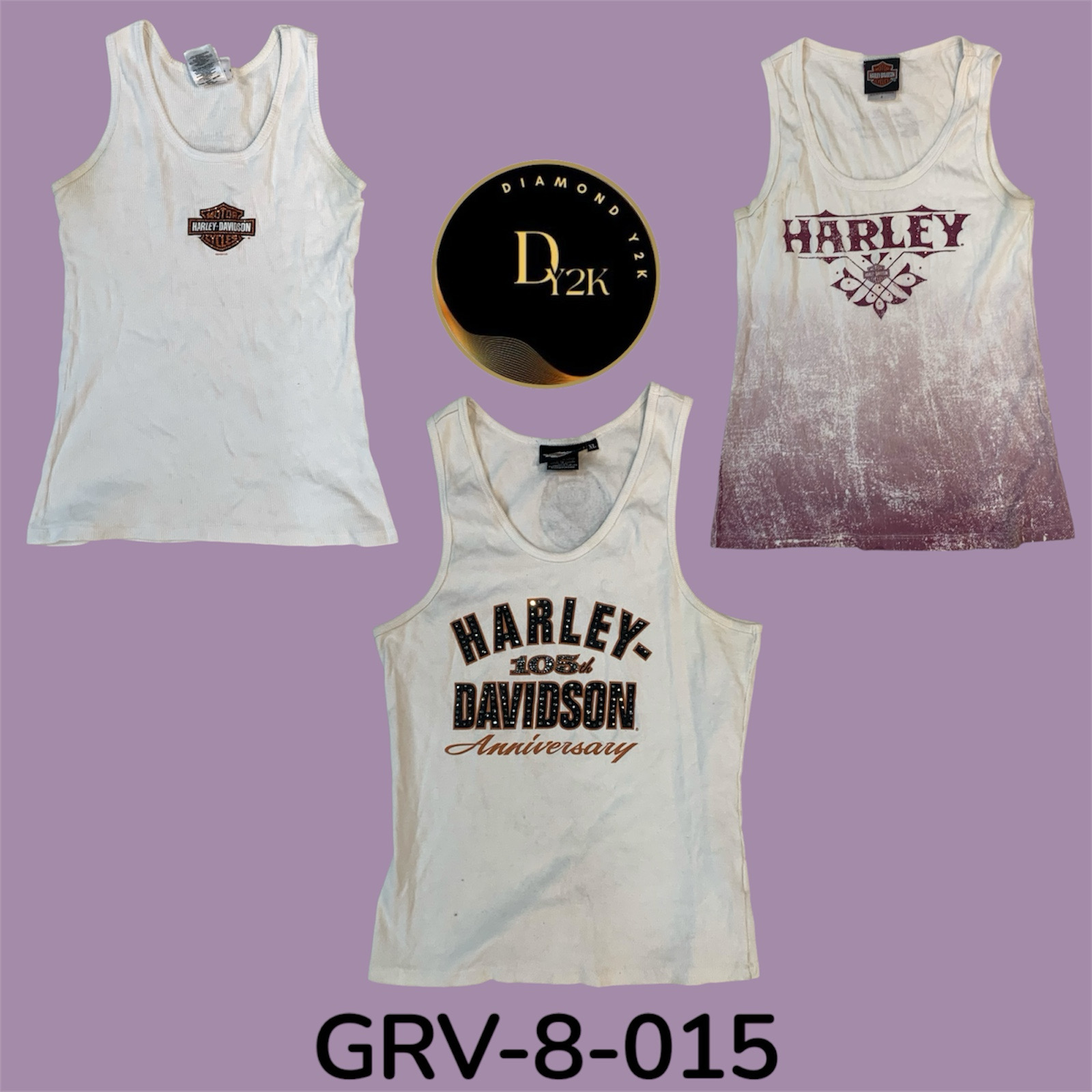 Harley Davidson white tank top (GRV-8-015)