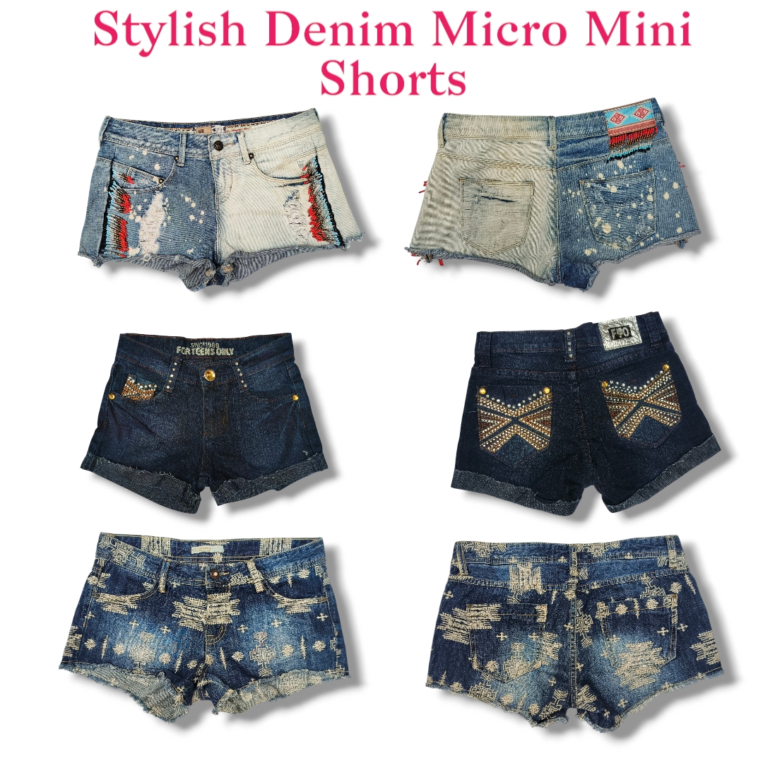 Y2K Micro Denim Shorts – Ultra kurz, Ultra kühn