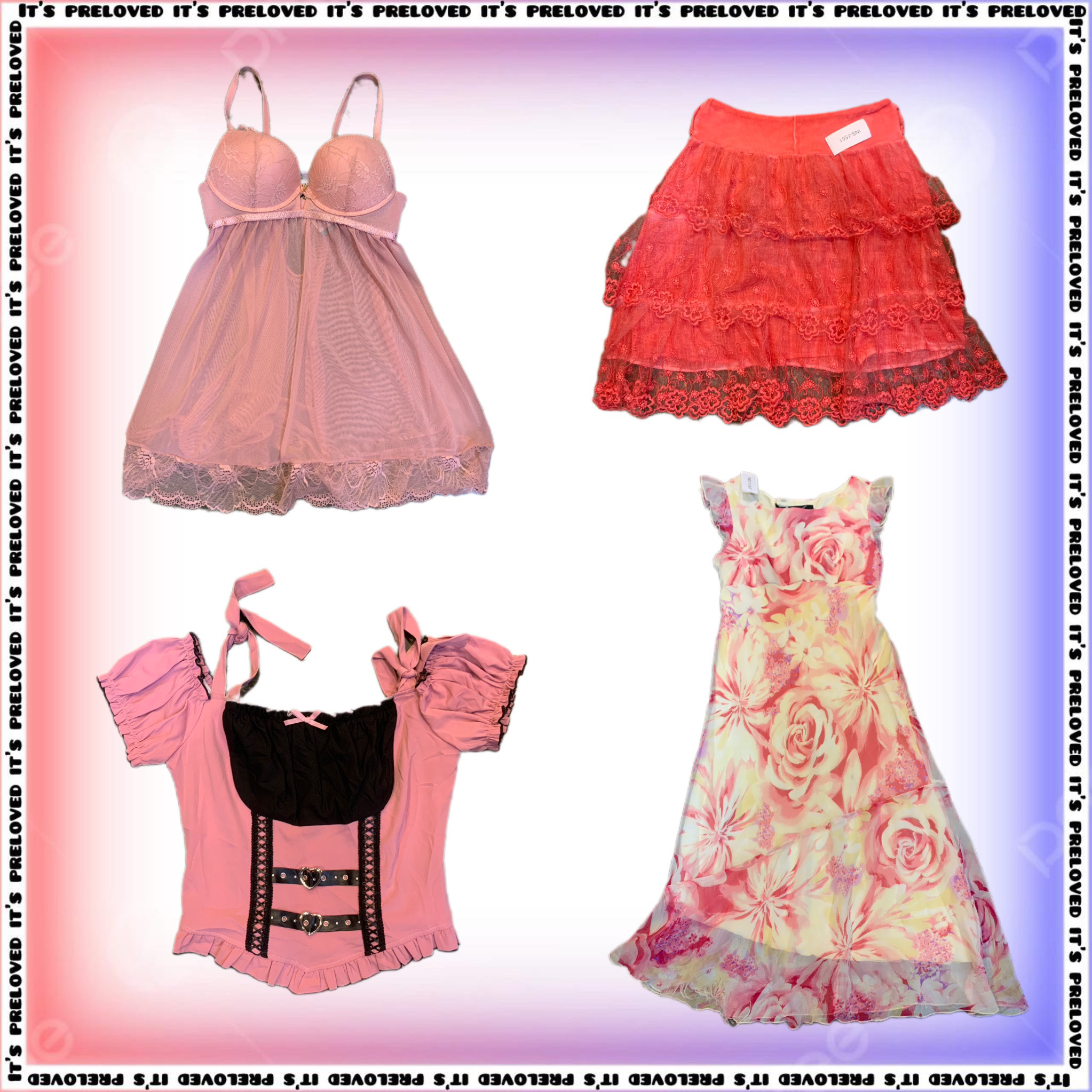 Coquette Stil: Oberteile-Kleider-Rock (RX-1059)