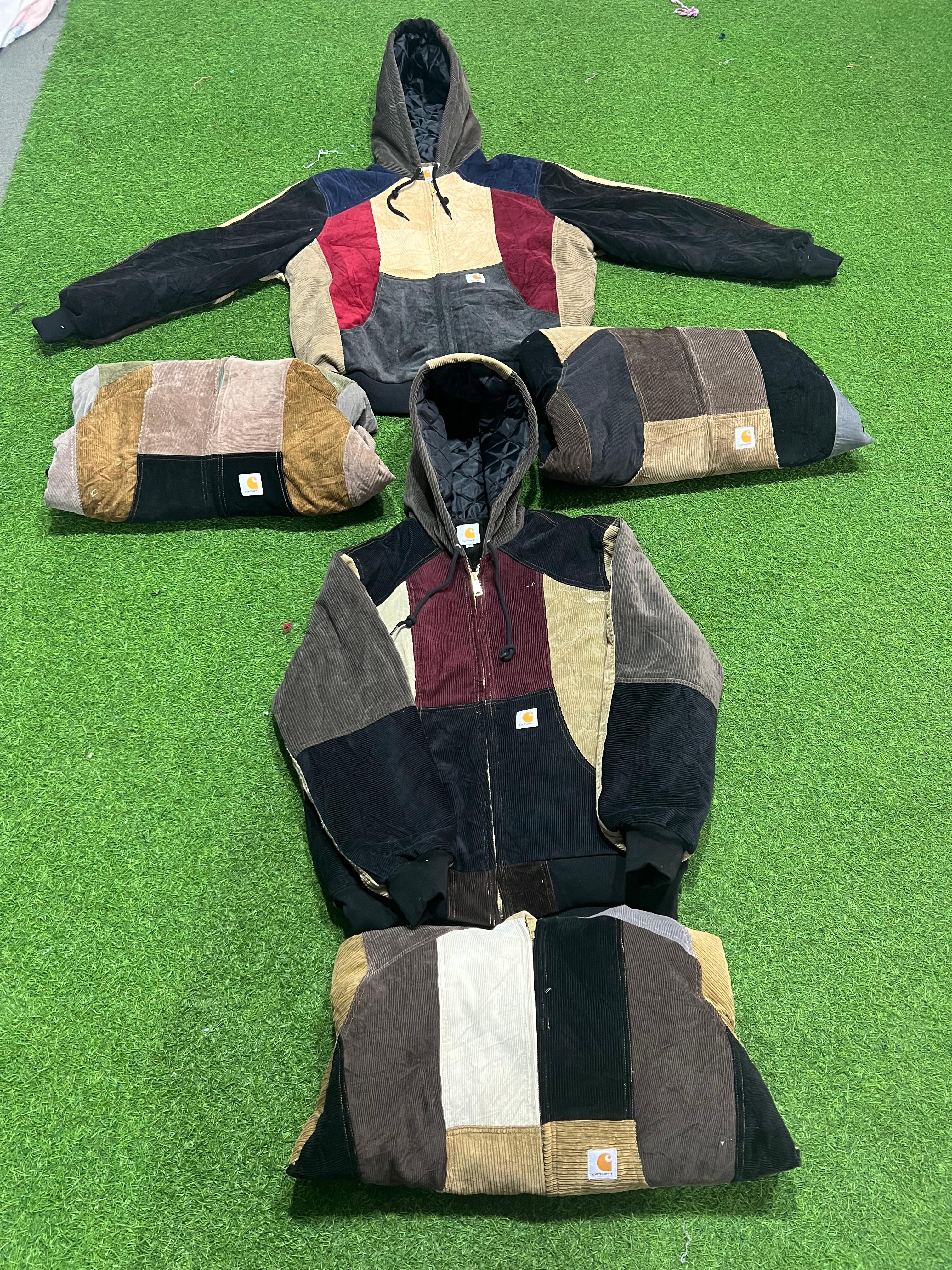 Rework style Carhartt coudoroy hoodie jacket