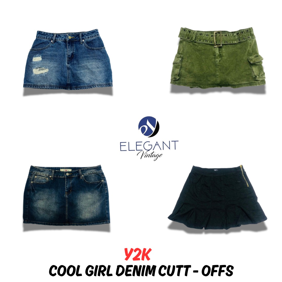 Y2K Cool Girl Denim Cut-Offs - EV0760
