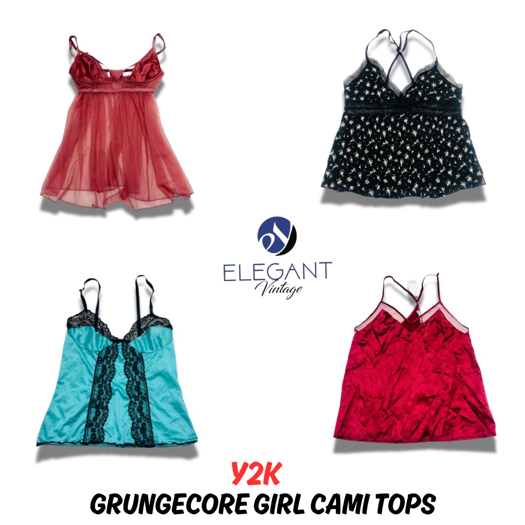 Y2K Grungecore Girl Cami Tops - EV0755