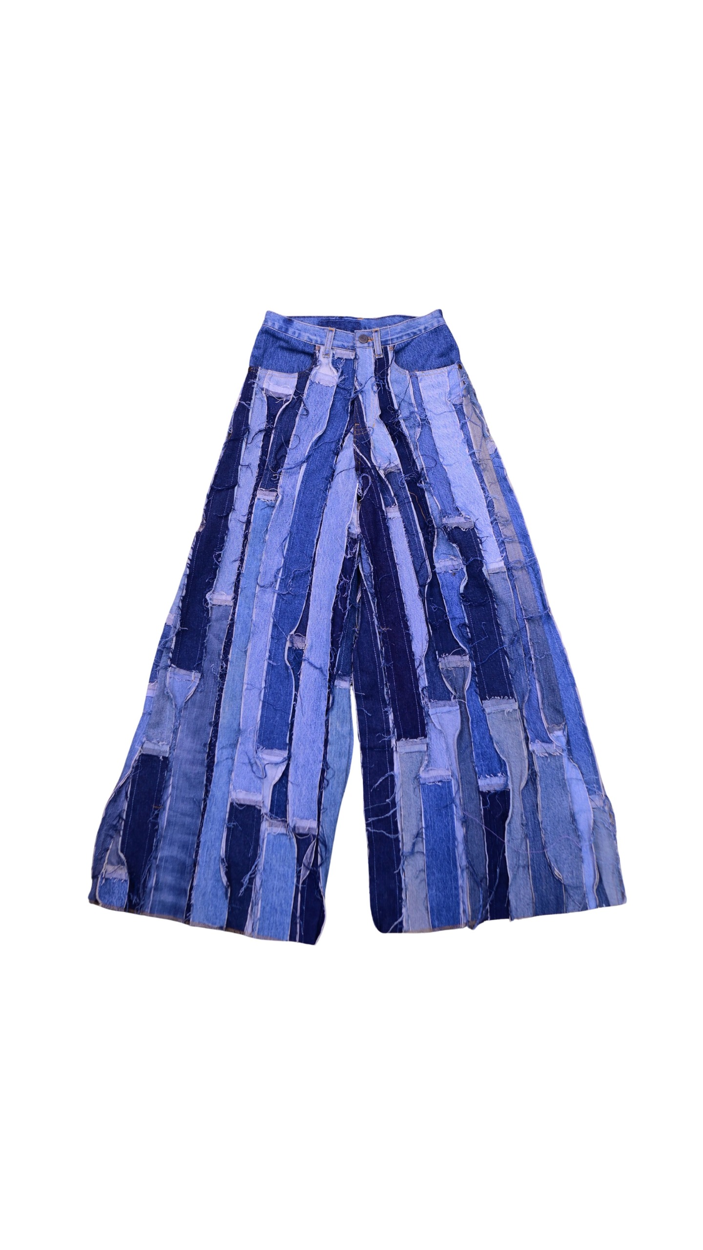 Upcycled Denim Stripe Savvy Pants