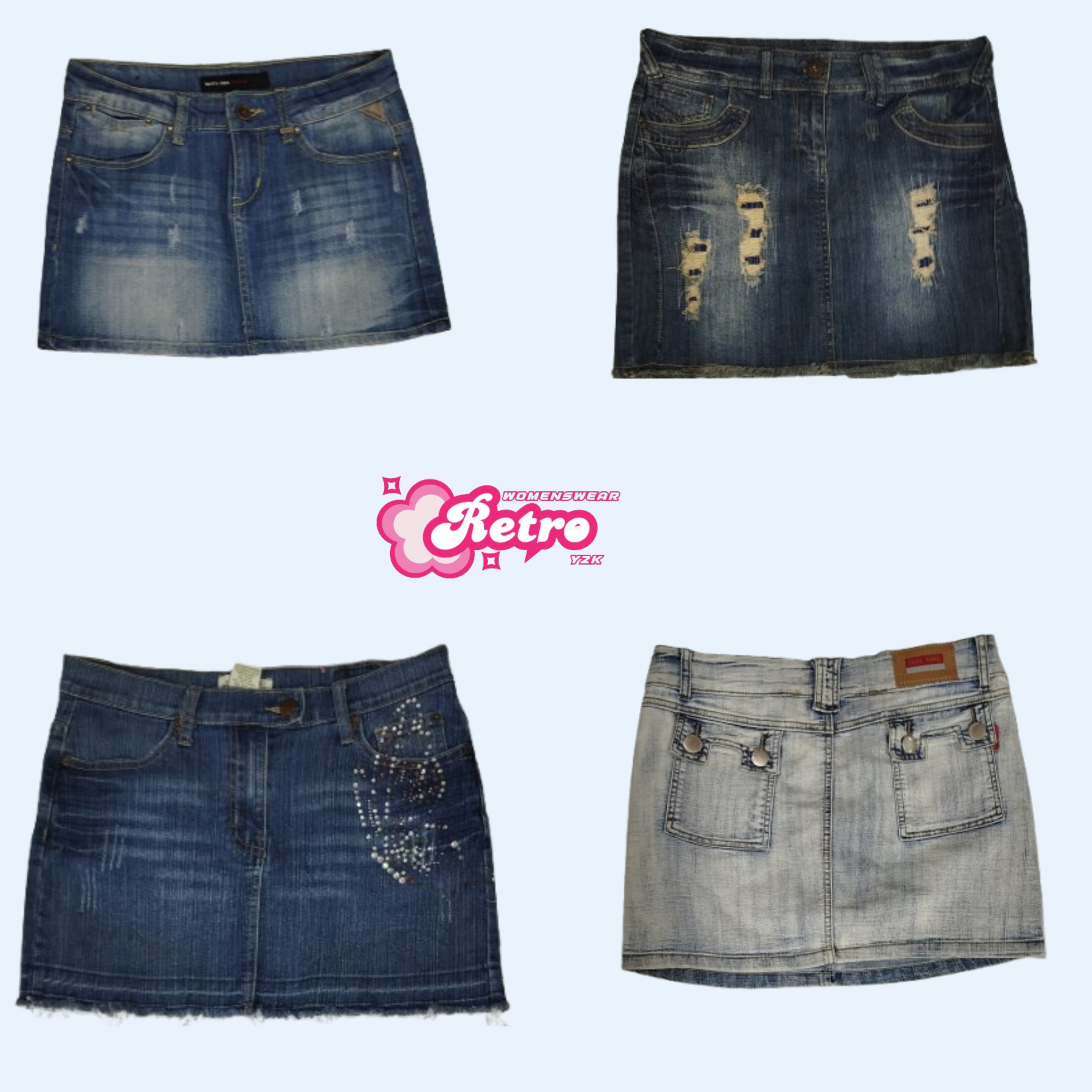Y2K It Girl Denim Mini-Röcke (Aug-09)