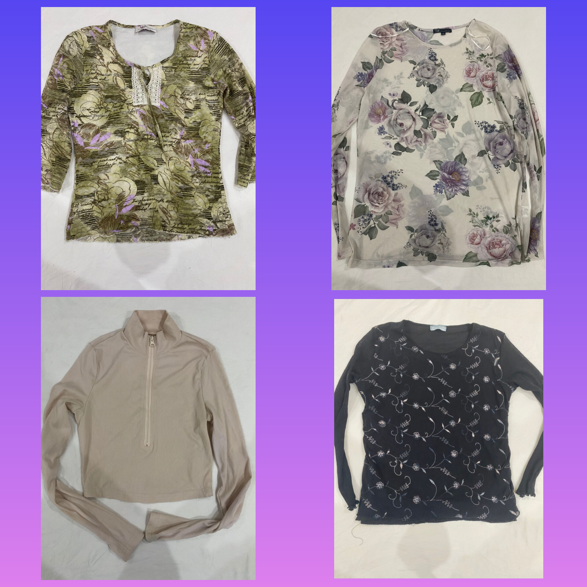 Y2K Vintage Tops à manches longues SV 52
