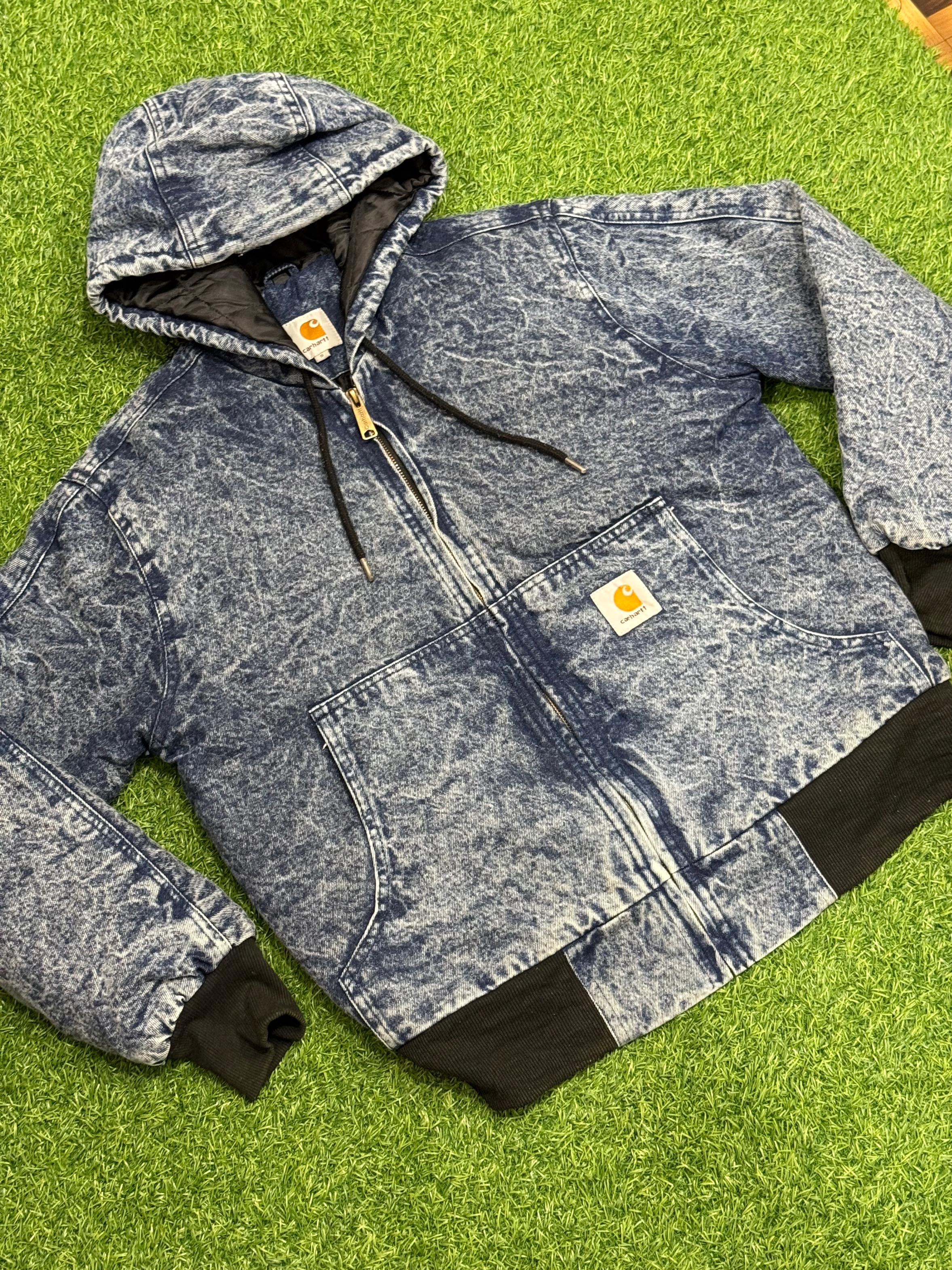 Jaquetas Carhartt Rework estilo lavagem ácida azul