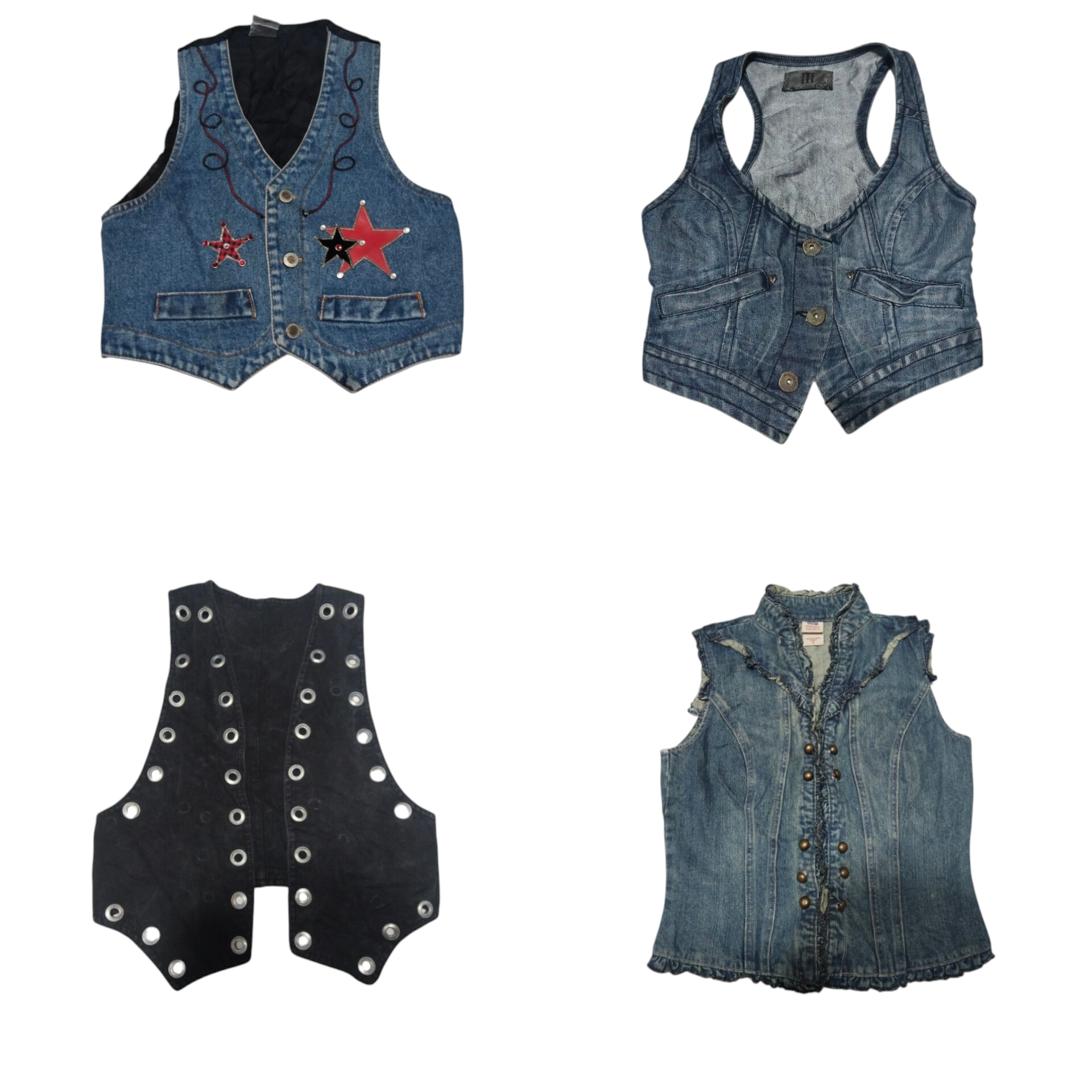 Damen-Denim-Westen