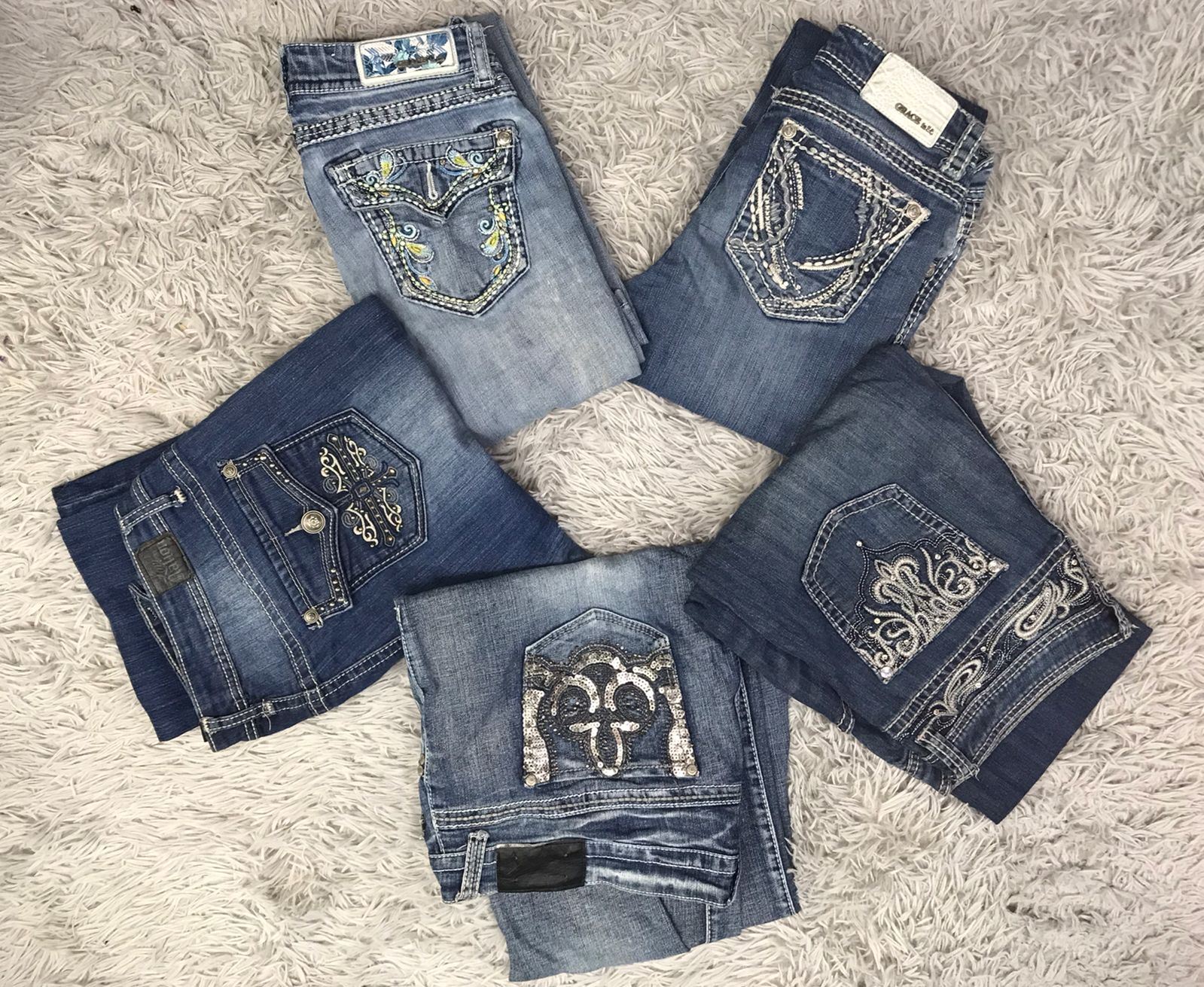 Jeans évasés et bootcut pour femmes Y2K avec broderie