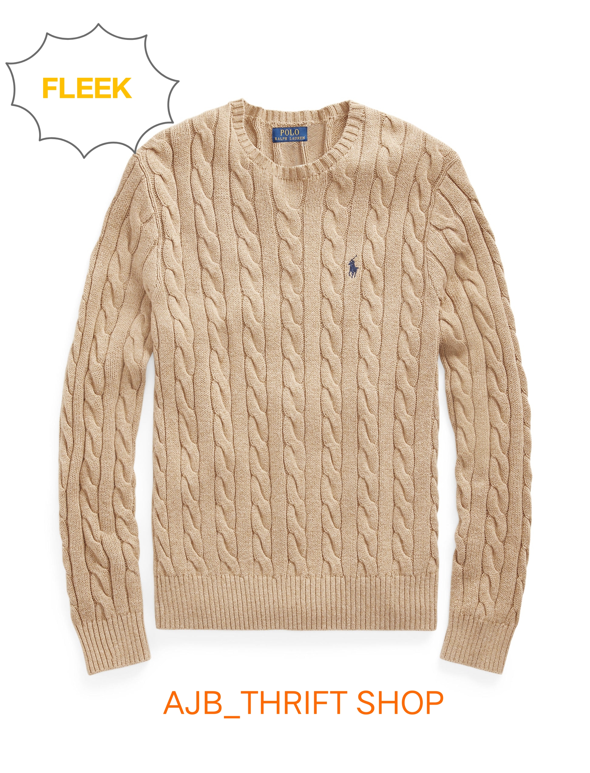 Suéter de tricô em malha cable da Ralph Lauren