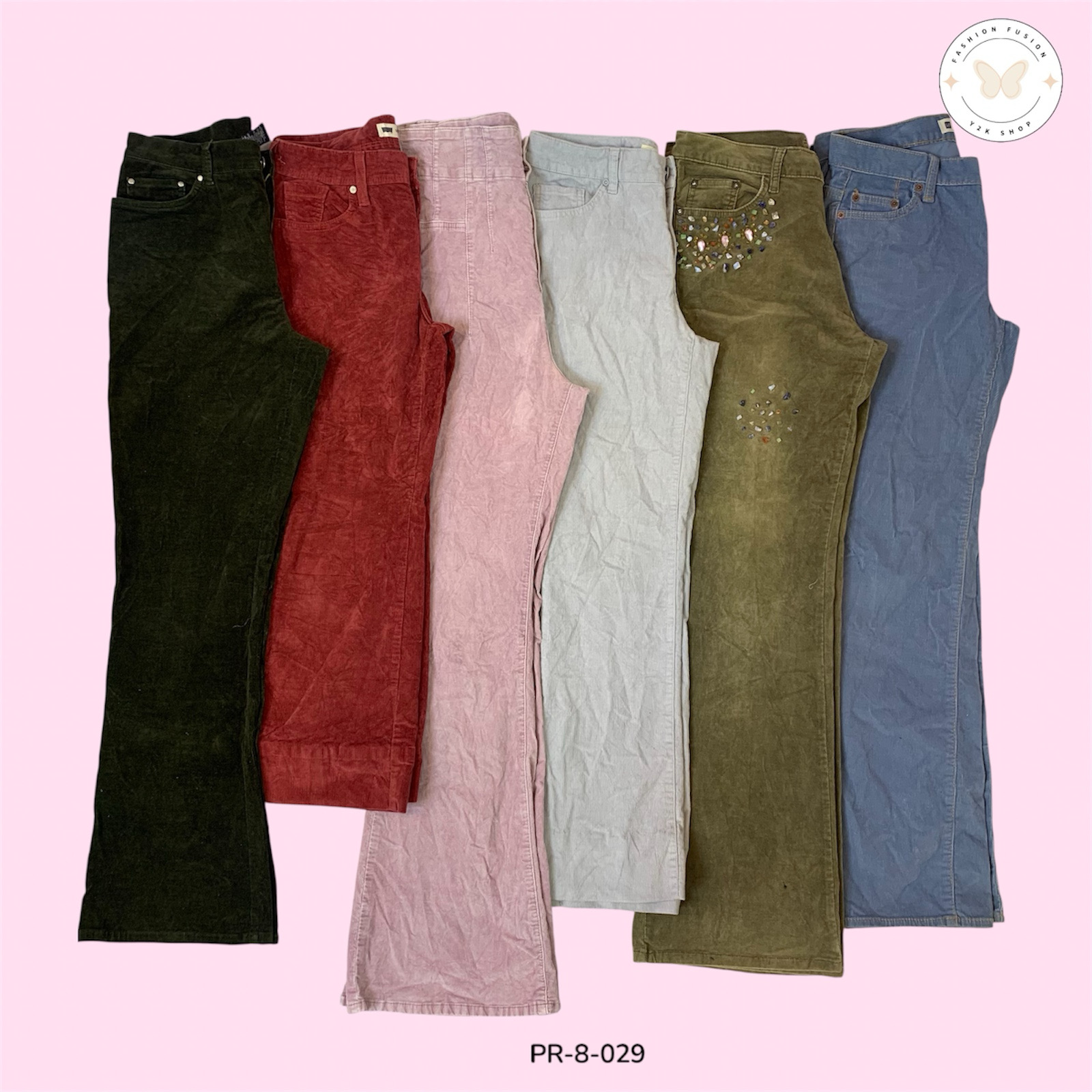 Mix pantaloni in corduroy – Essenziale per lo street style (PR-8-029)
