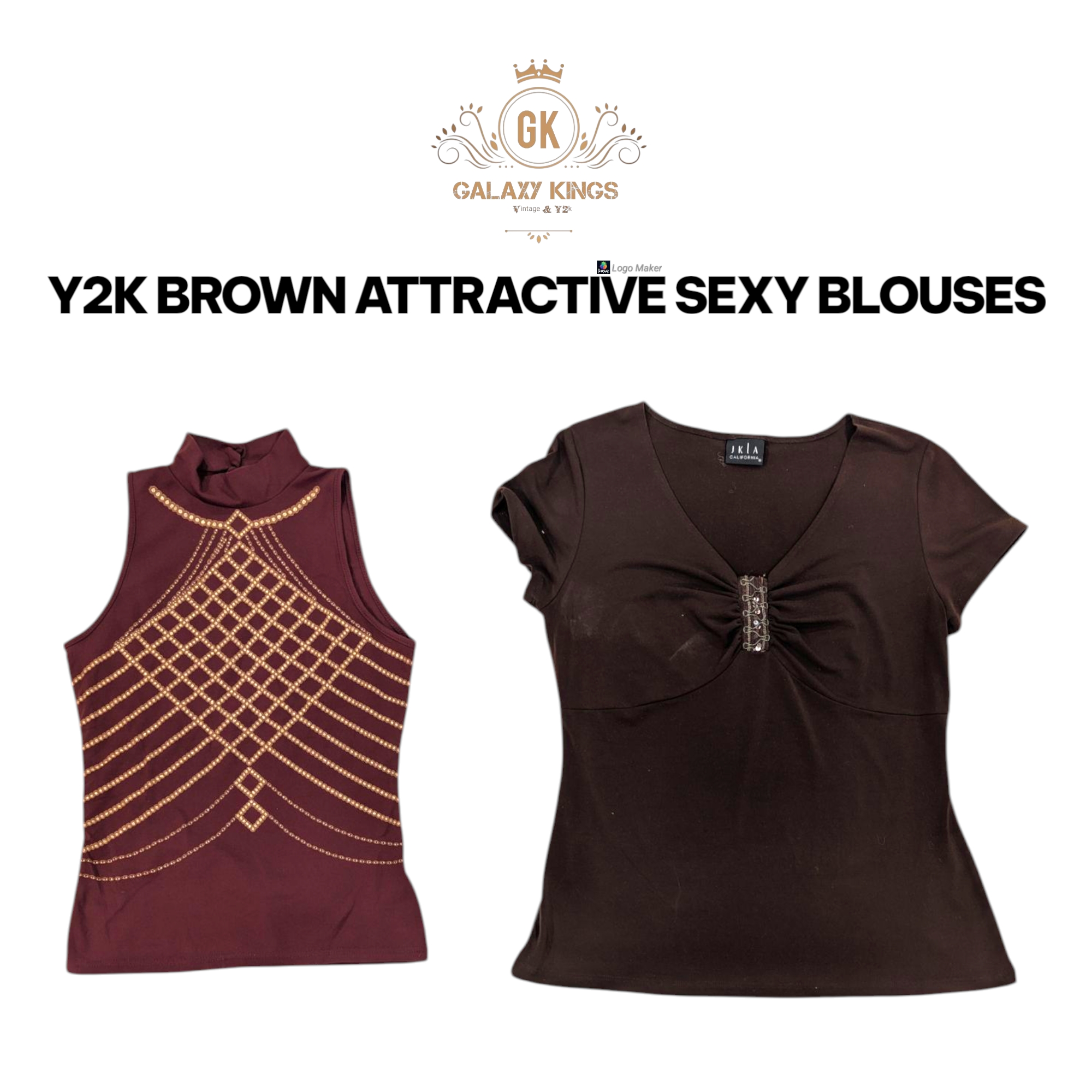 Braune attraktive sexy Blusen