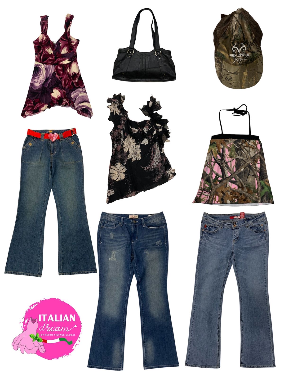 Pacote de vibe streetwear Y2K