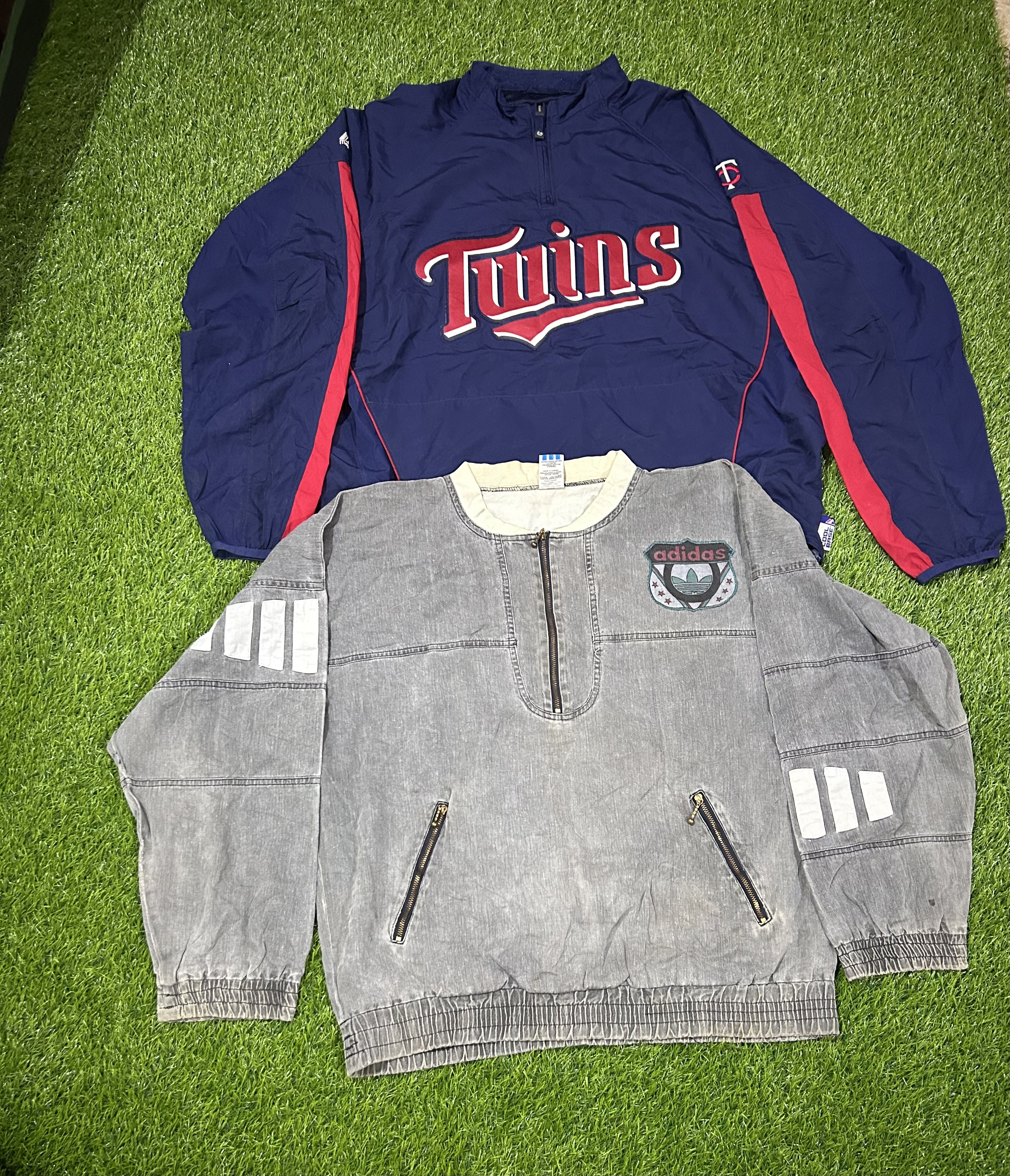 Mix branded windbreaker and jacket