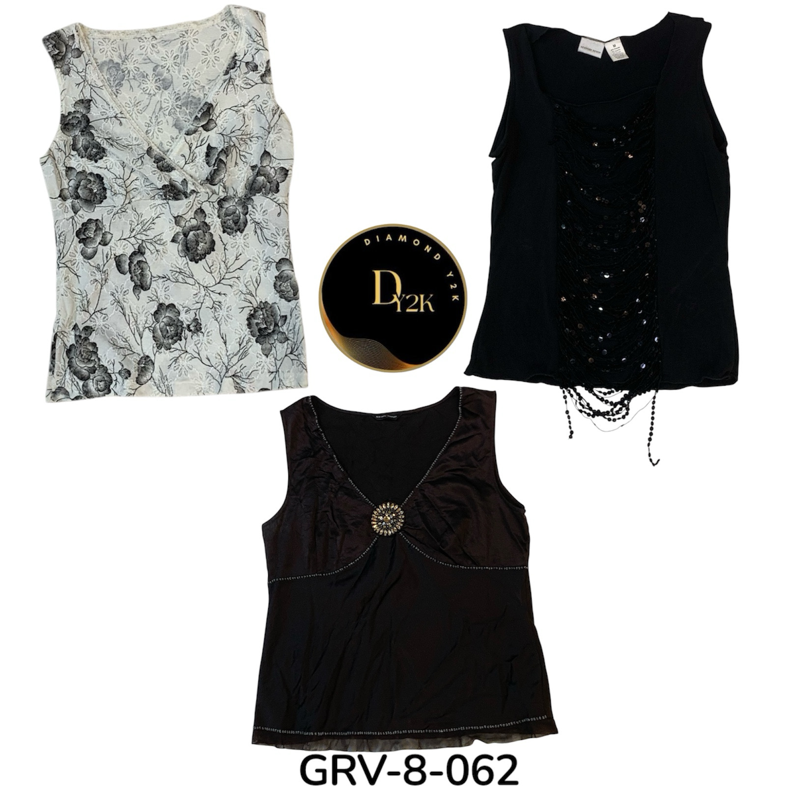 Blouse courte à manches courtes Y2k mix (GRV-8-062)