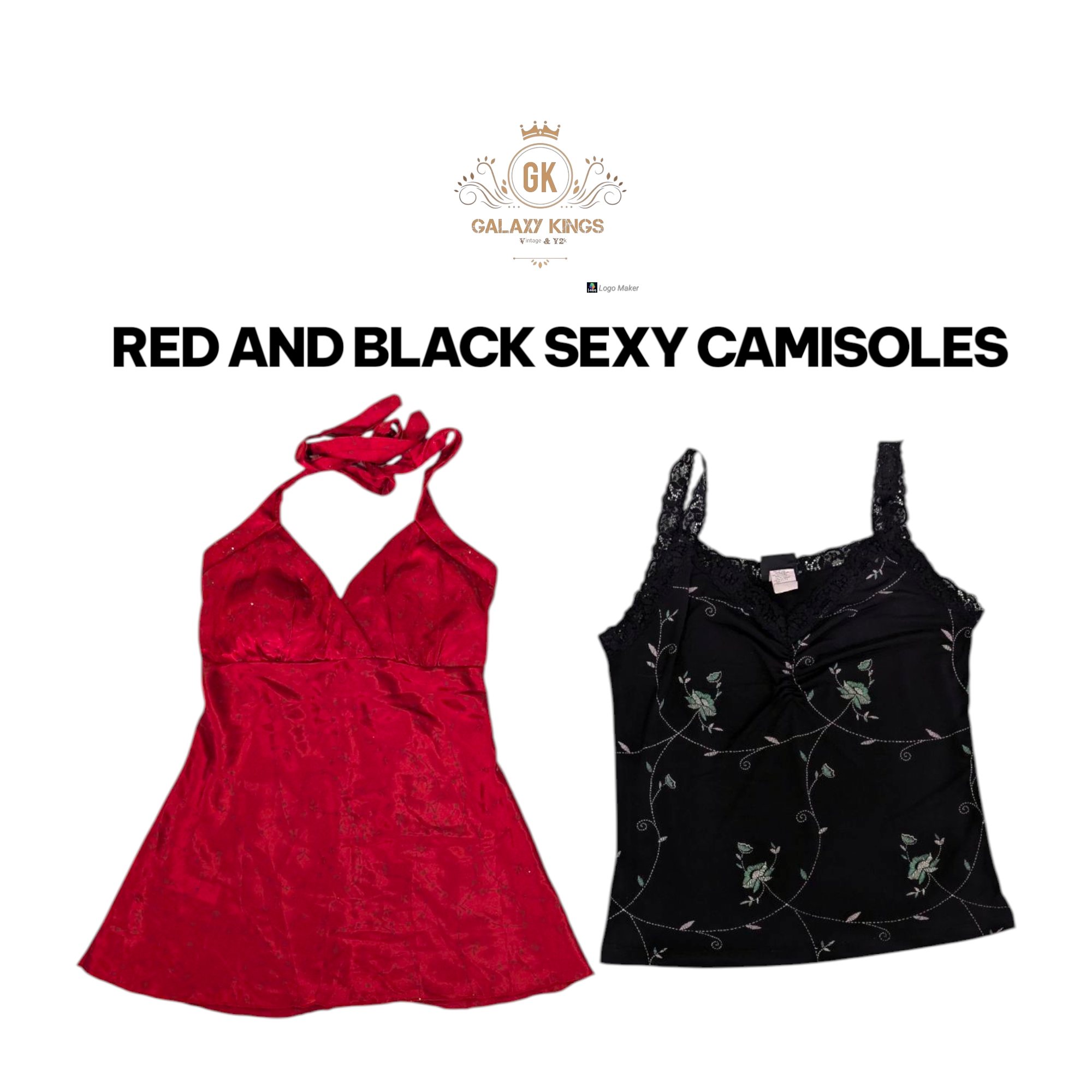 Camisoles sexy rouges et noires