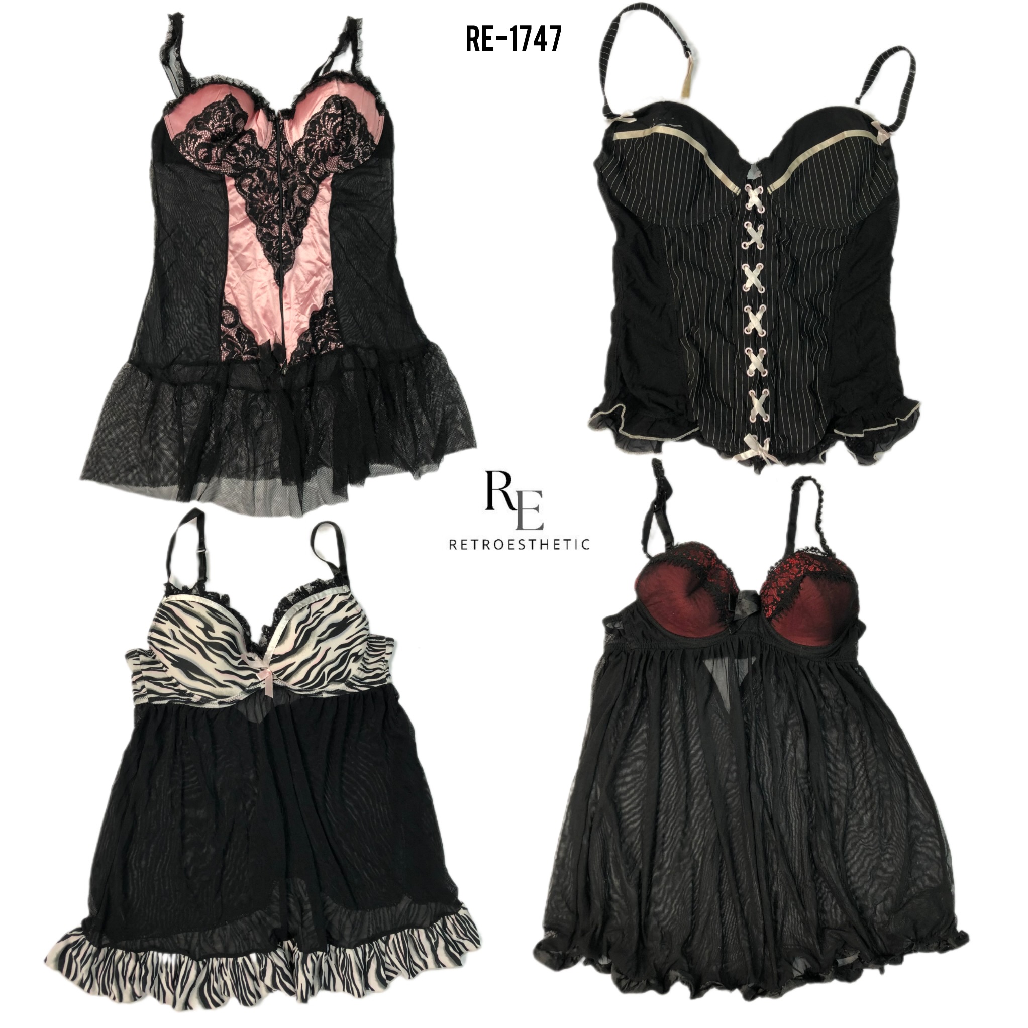 Top Y2K Gothic Baby Dolls (RE-1747)