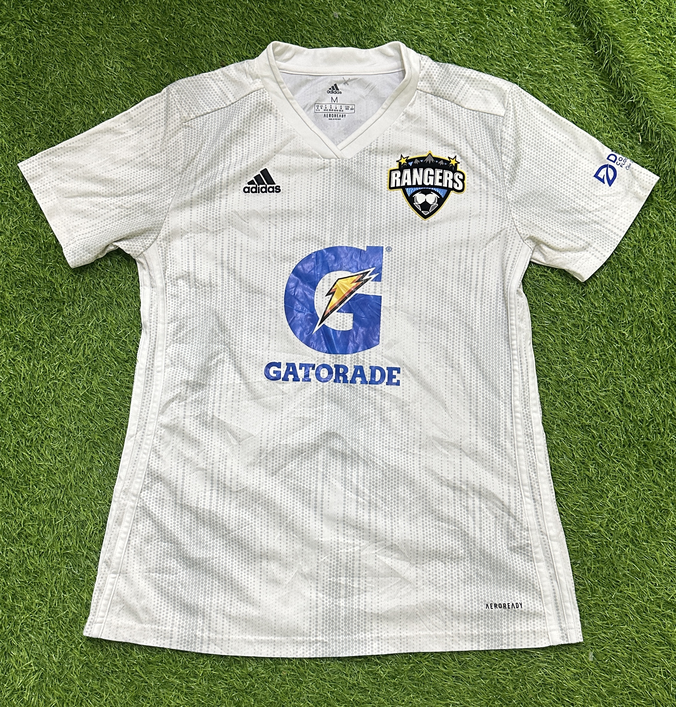 Sports football T-shirt double logo