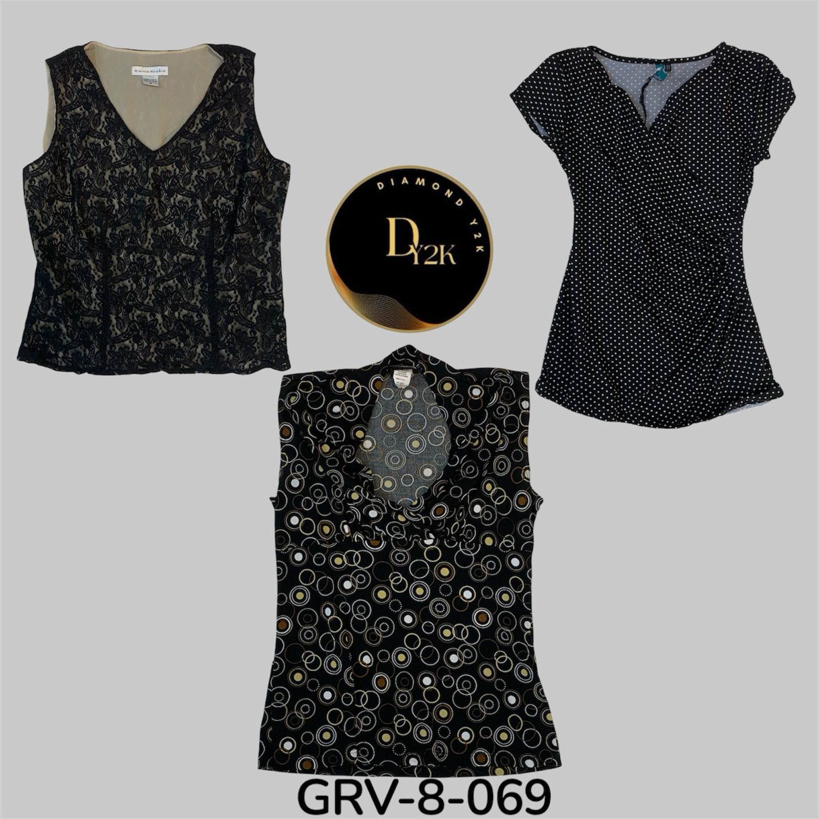 Y2k short sleeve blouse (GRV-8-069)