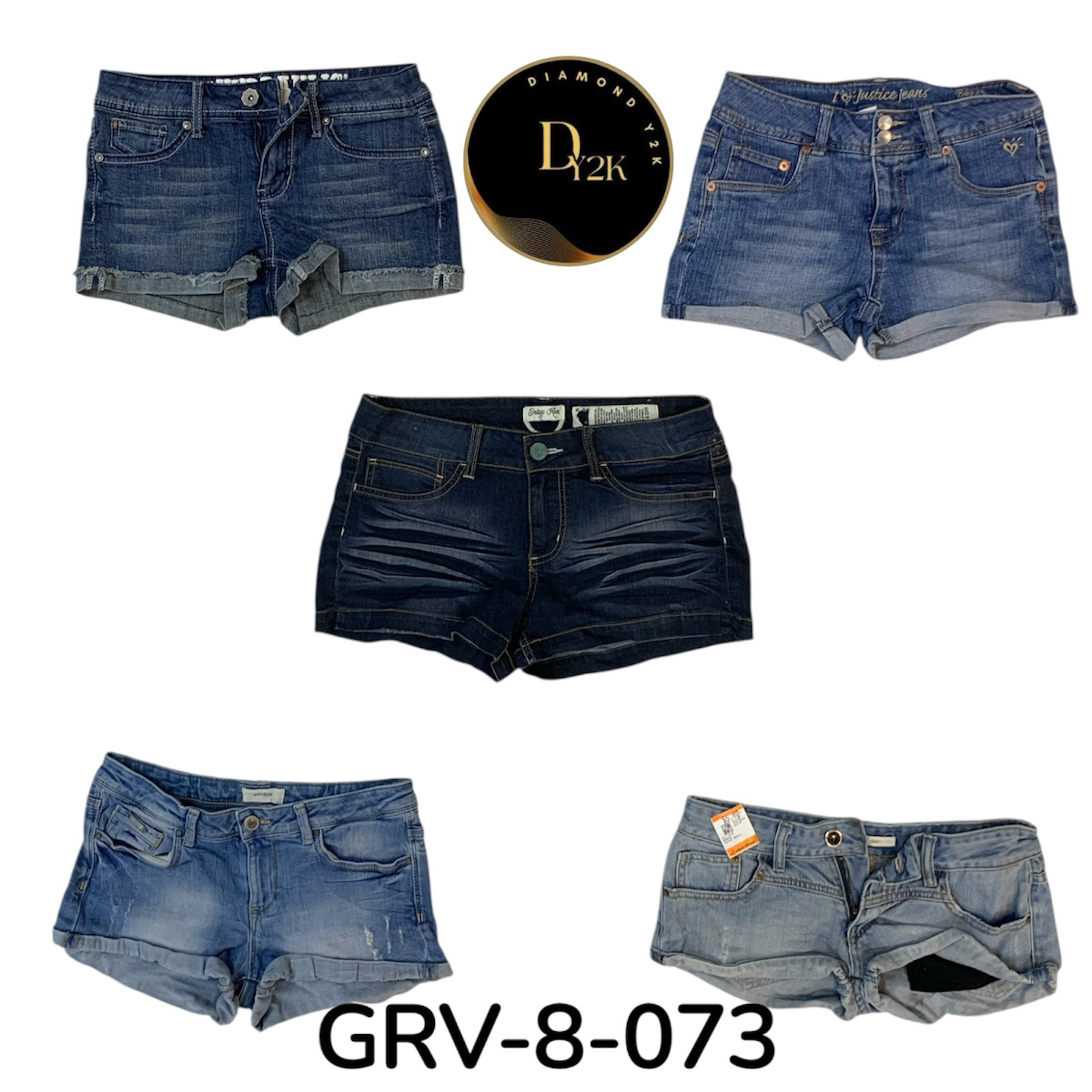 Y2k denim mini shorts (GRV-8-073)