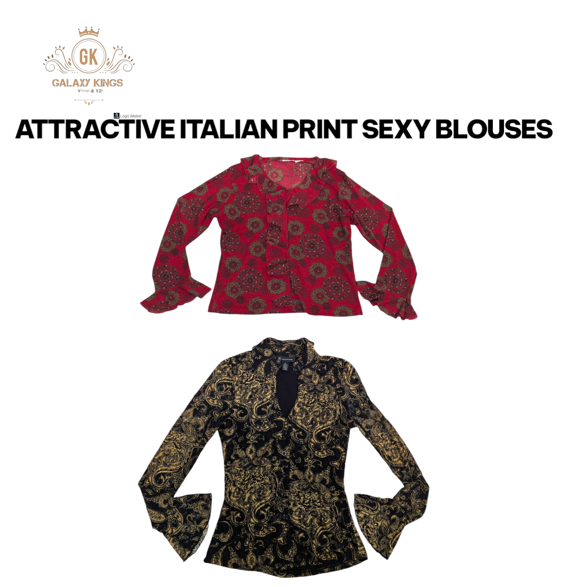 Bluse sexy italiane stampate attraenti