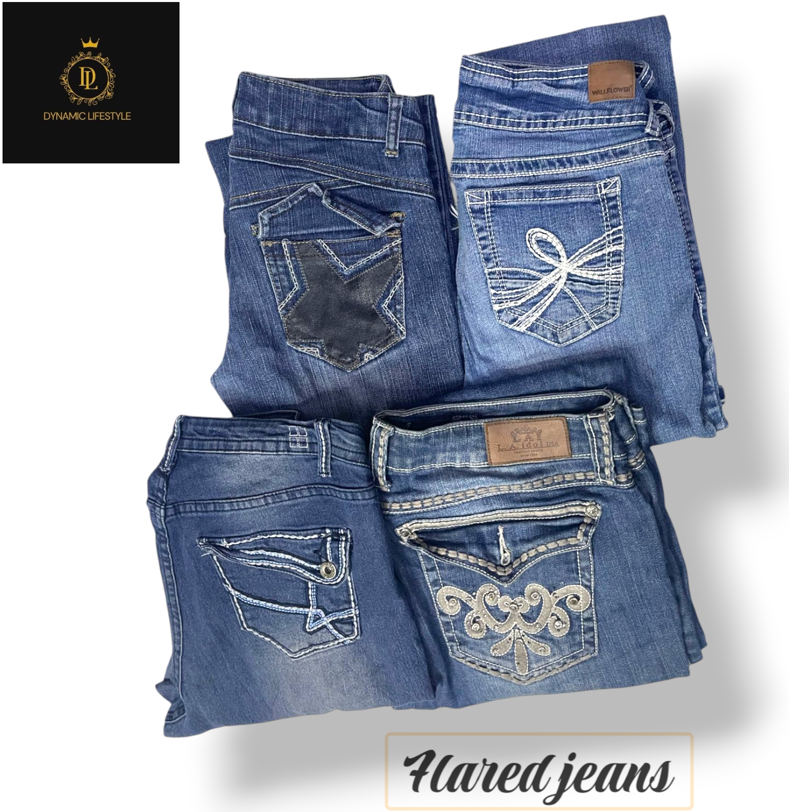 Calças jeans flare