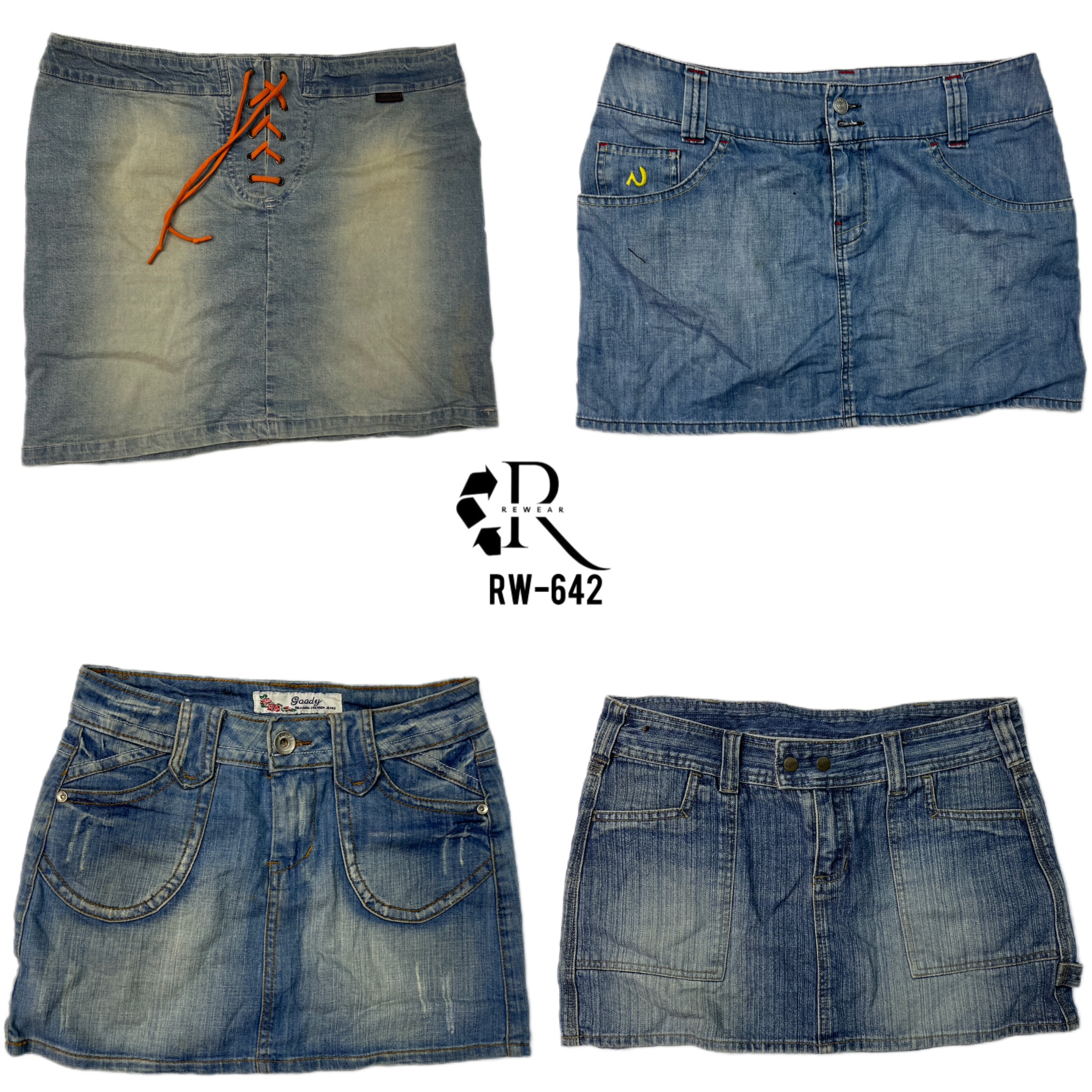 Y2K Denim Mini Skirt(RW-642)