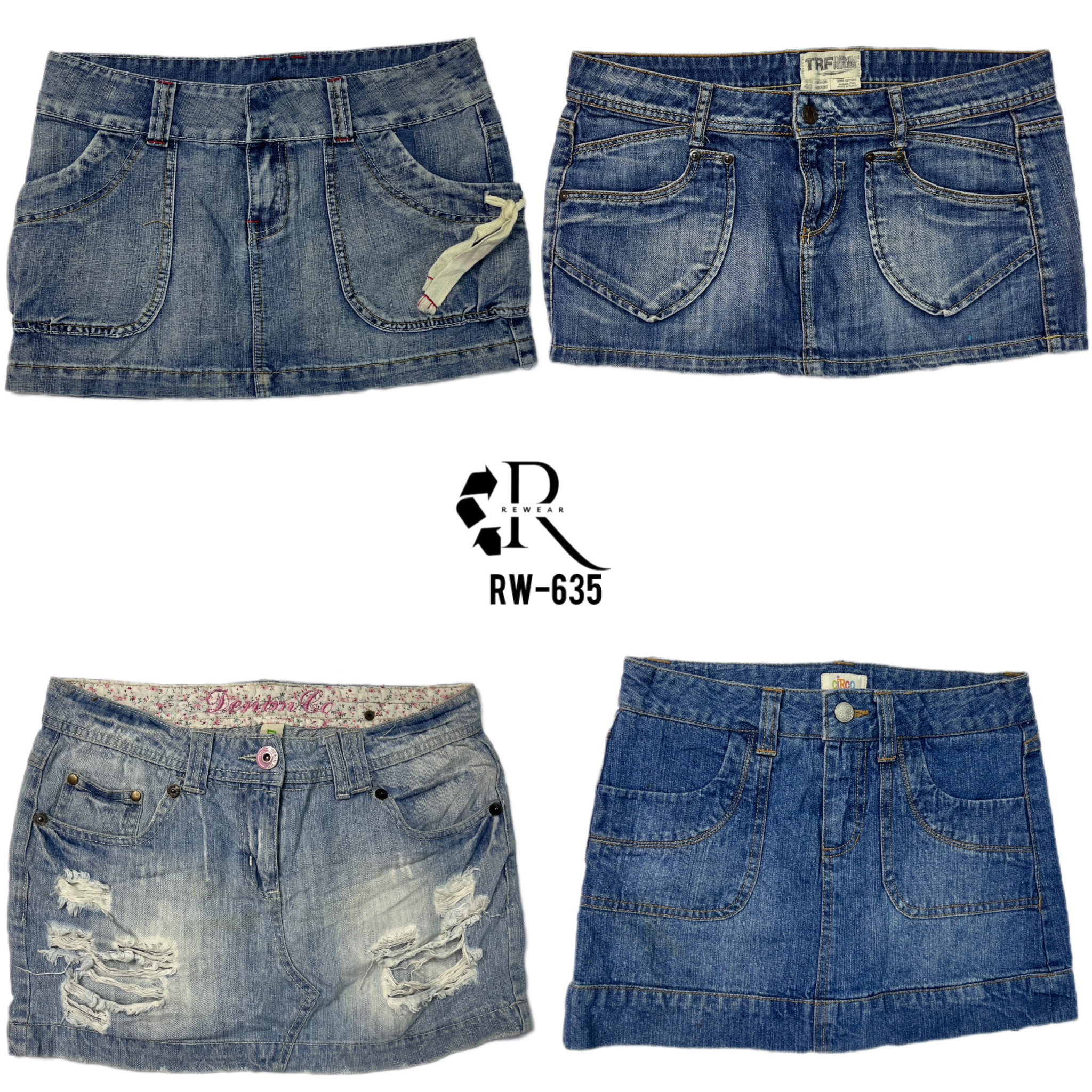 Y2K IT Girl Denim Mini Skirts(RW-635)