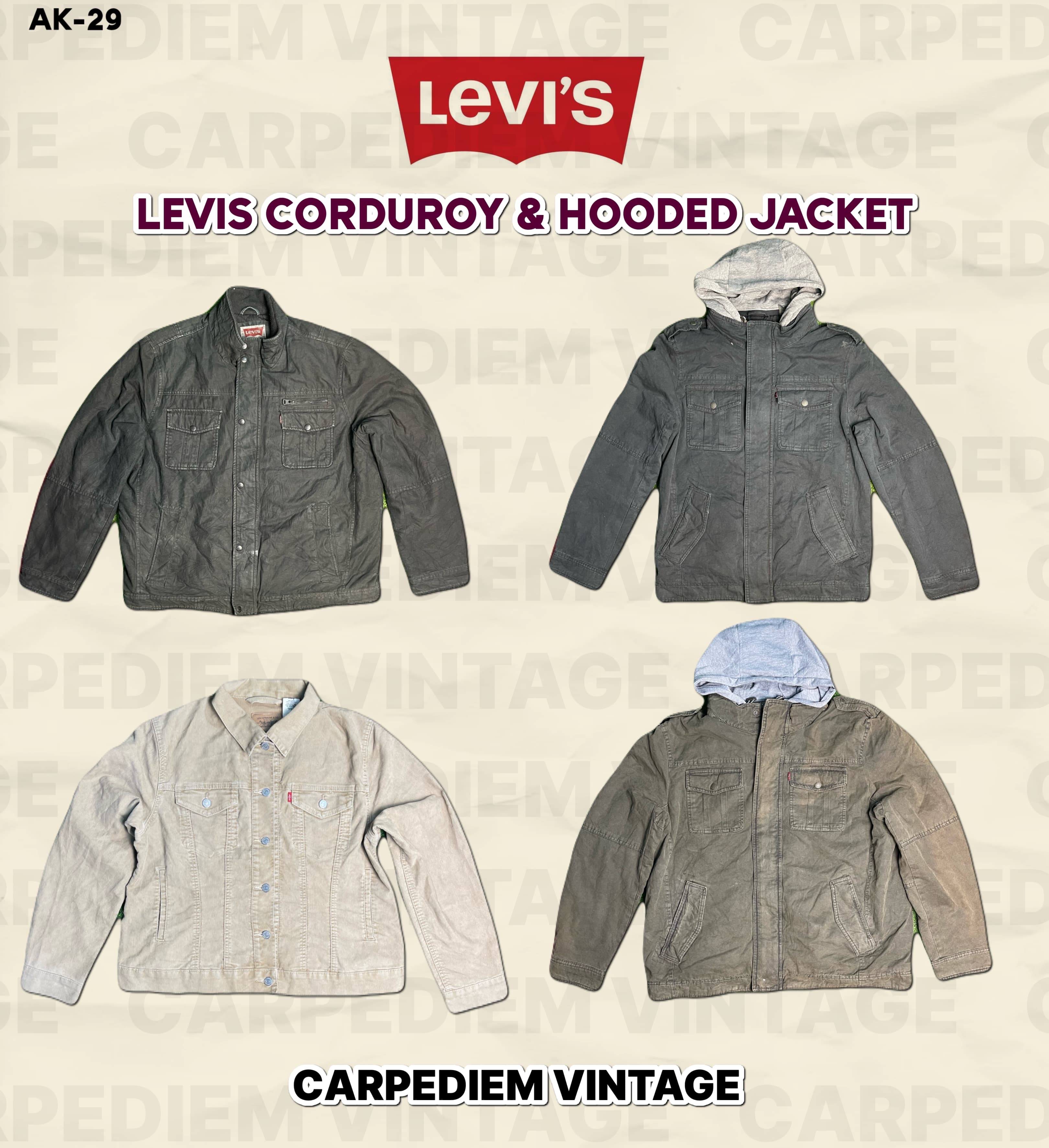 Levi’s Corduroy & Hooded Jacket | AK-29