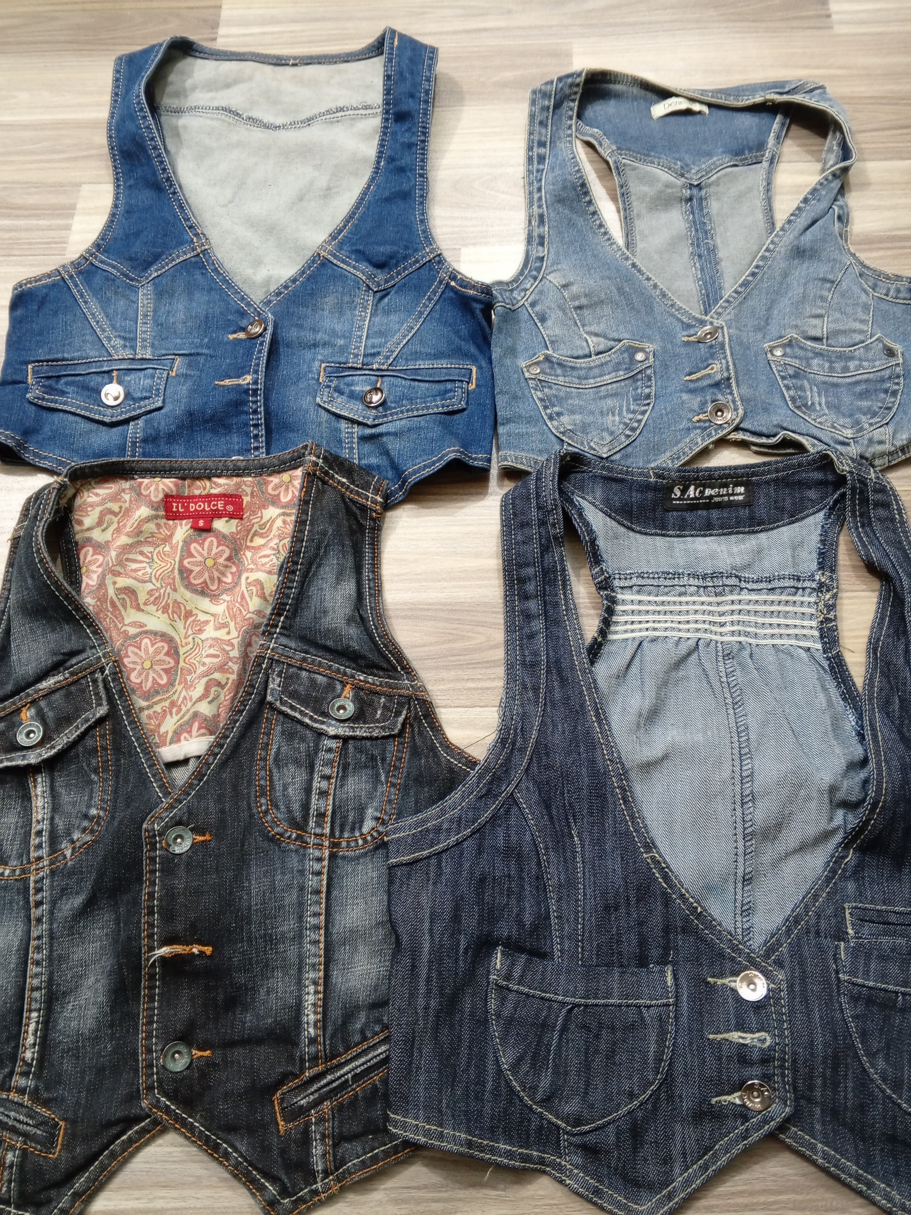 #110 Ladies Y2K Denim Vests -15