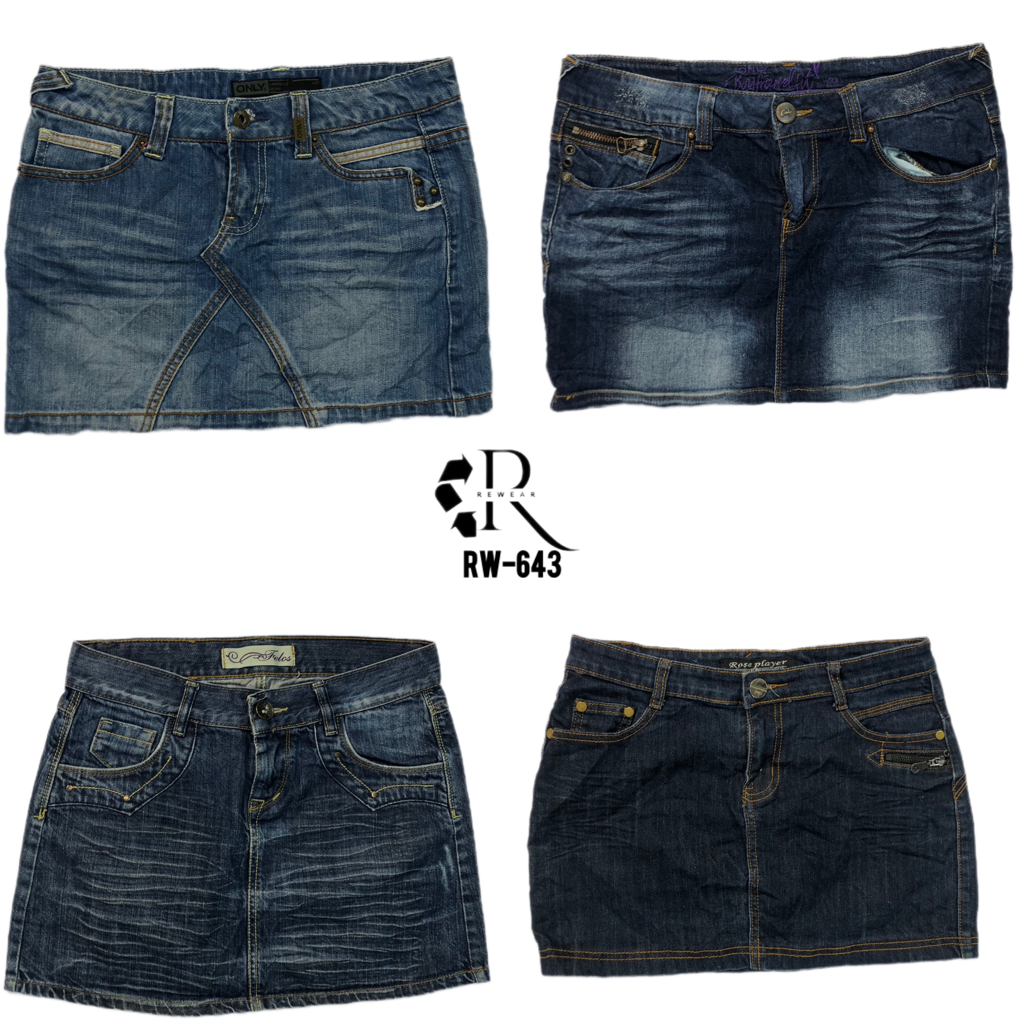 Y2K IT Girl Denim Mini Skirts (RW-643)
