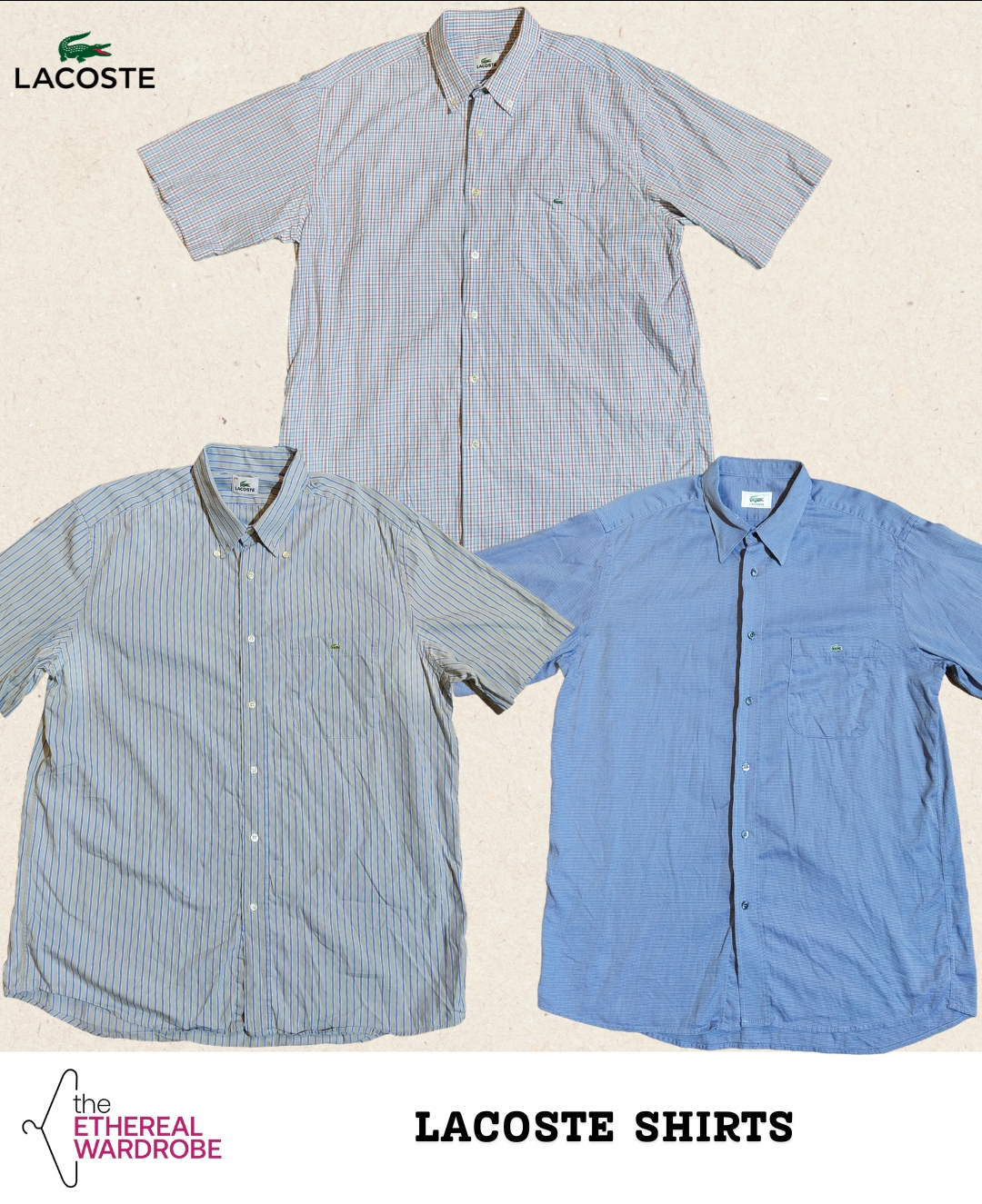 Lacoste Button up Half Sleeves Shirts Bundle (RN#1258)