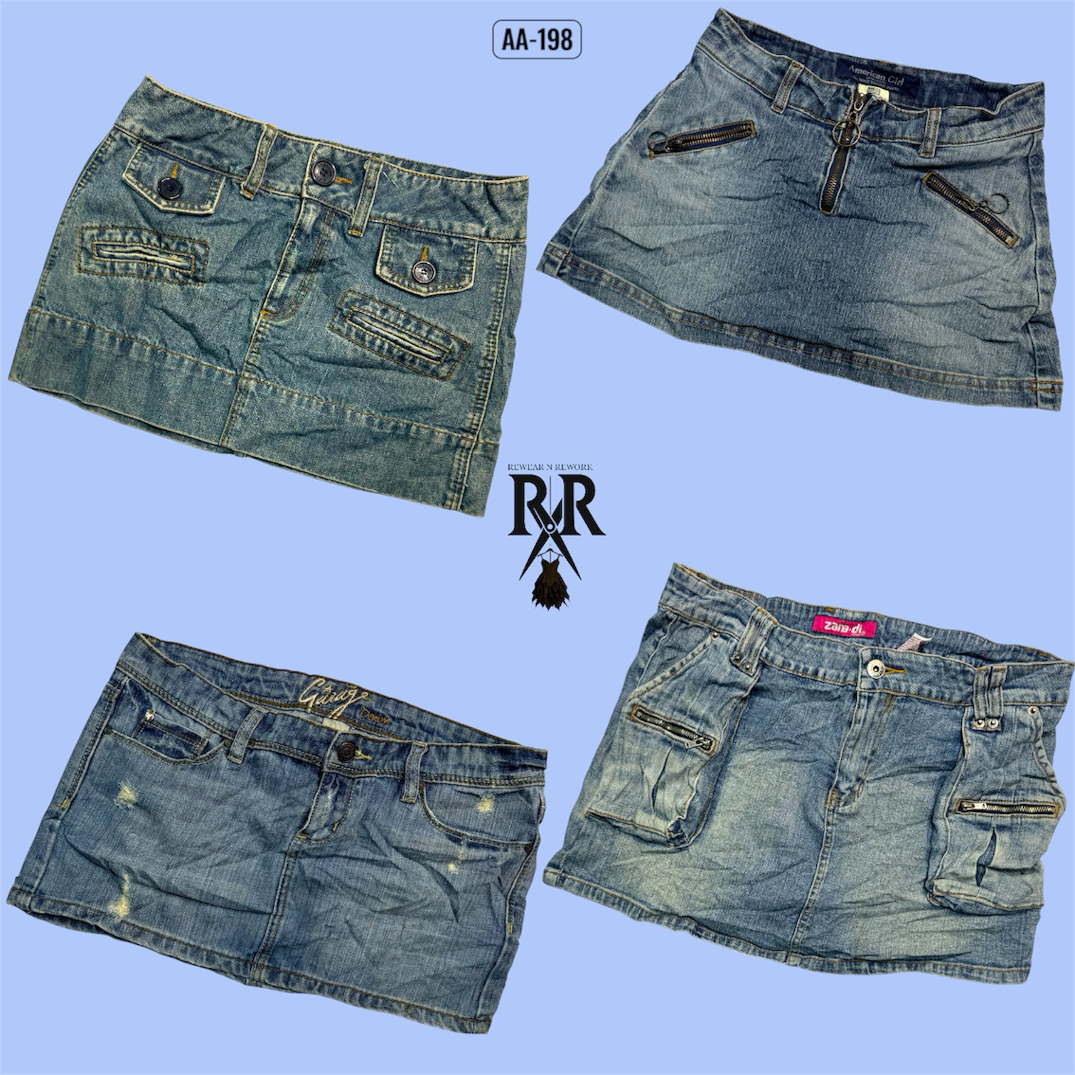 Gonne Mini in Denim Y2K IT Girl (AA-198)