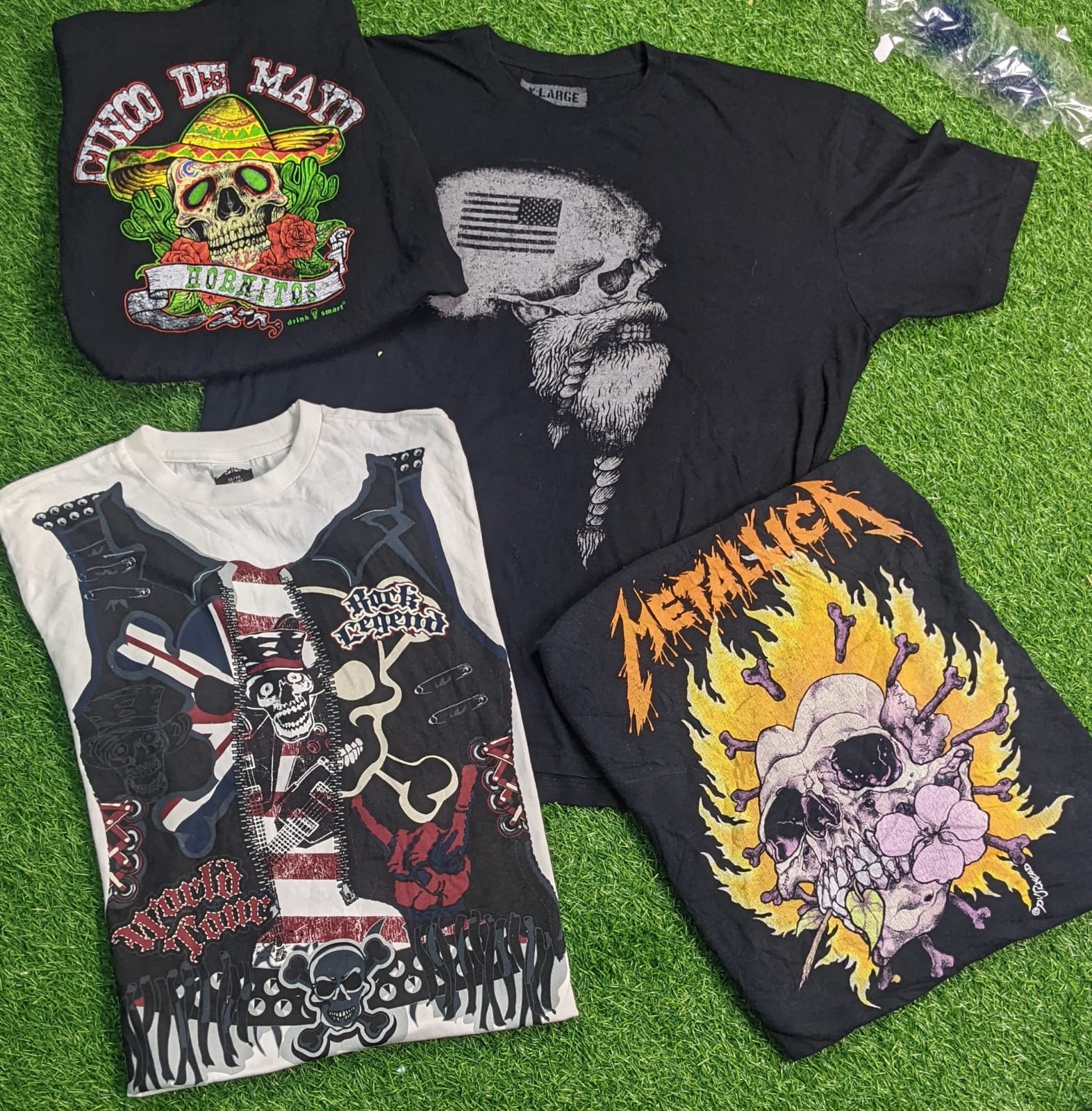 T-shirts à imprimé squelette
