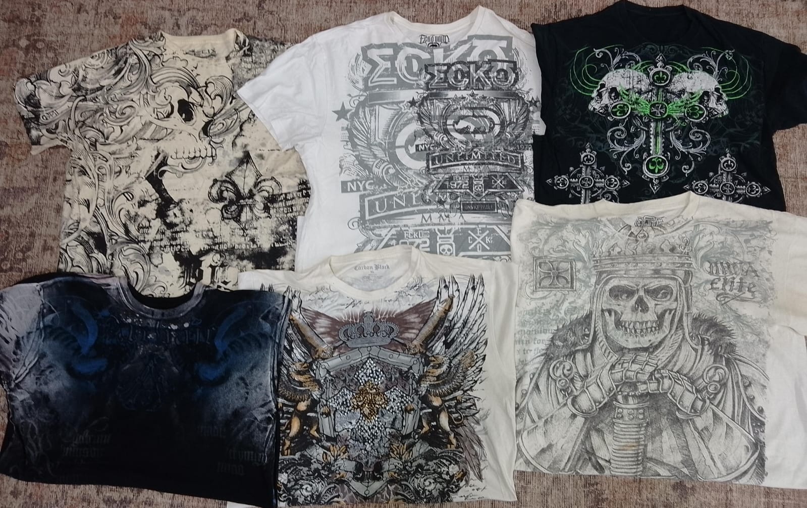 CR4812 ヴィンテージ スカル Tシャツ