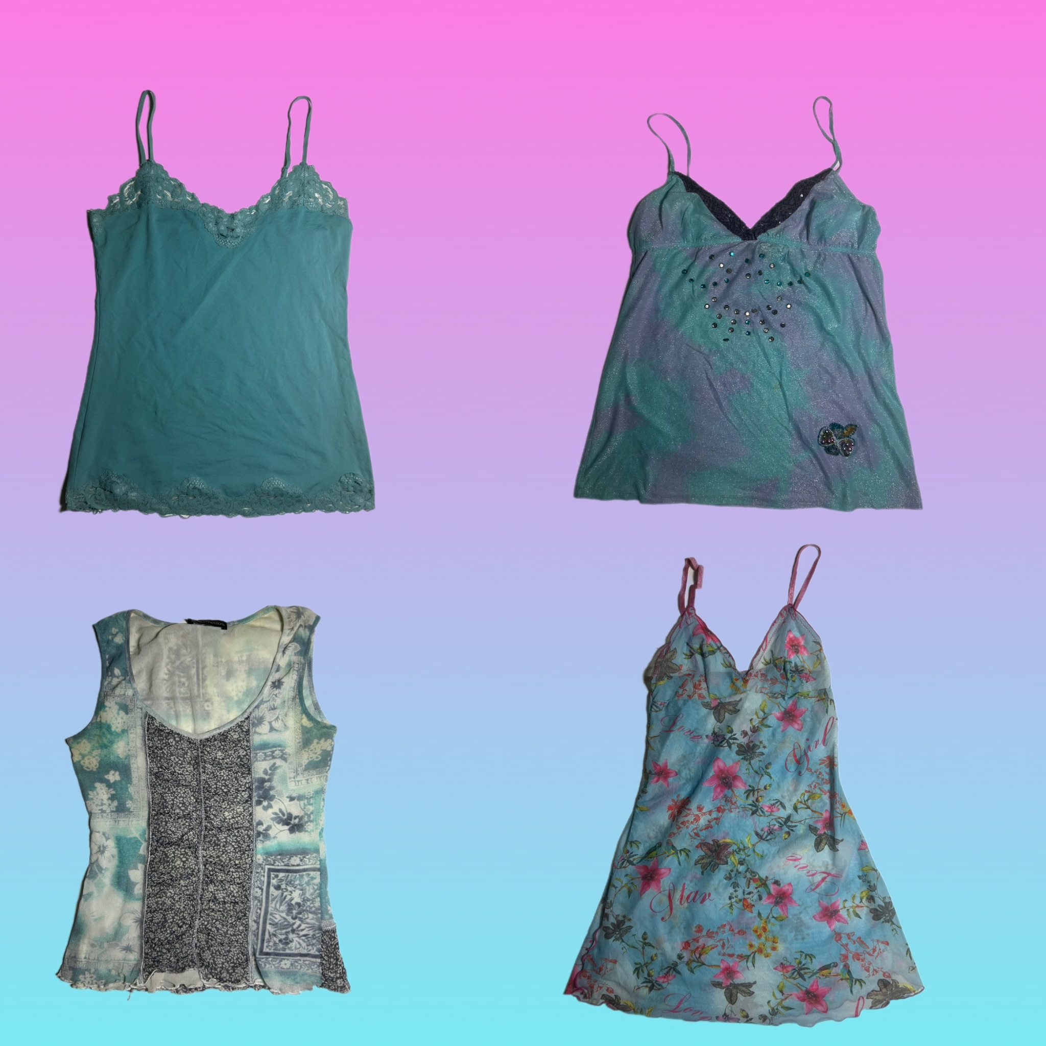 Y2k Blue Ocean Cami tops (TT 161)