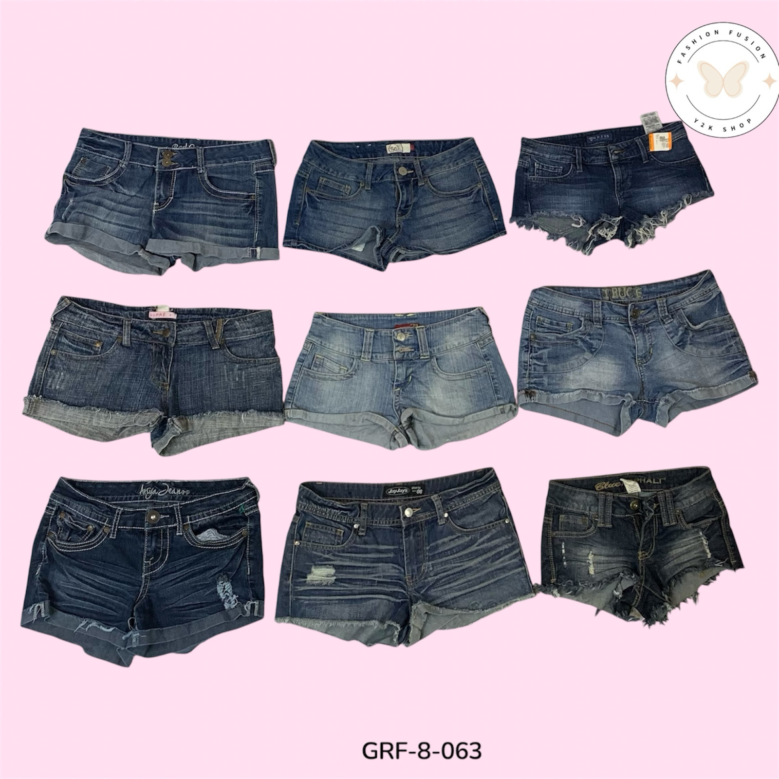 Authentic Y2K Denim Mini short – Early 00s Fashion (GRF-8-063)