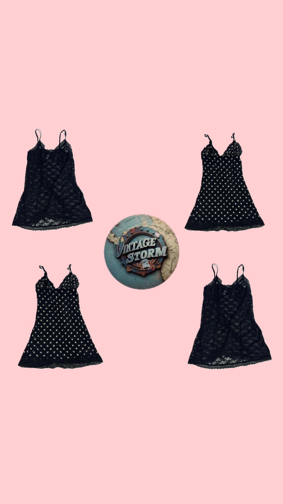 Y2K All Black Rave Cami Tops