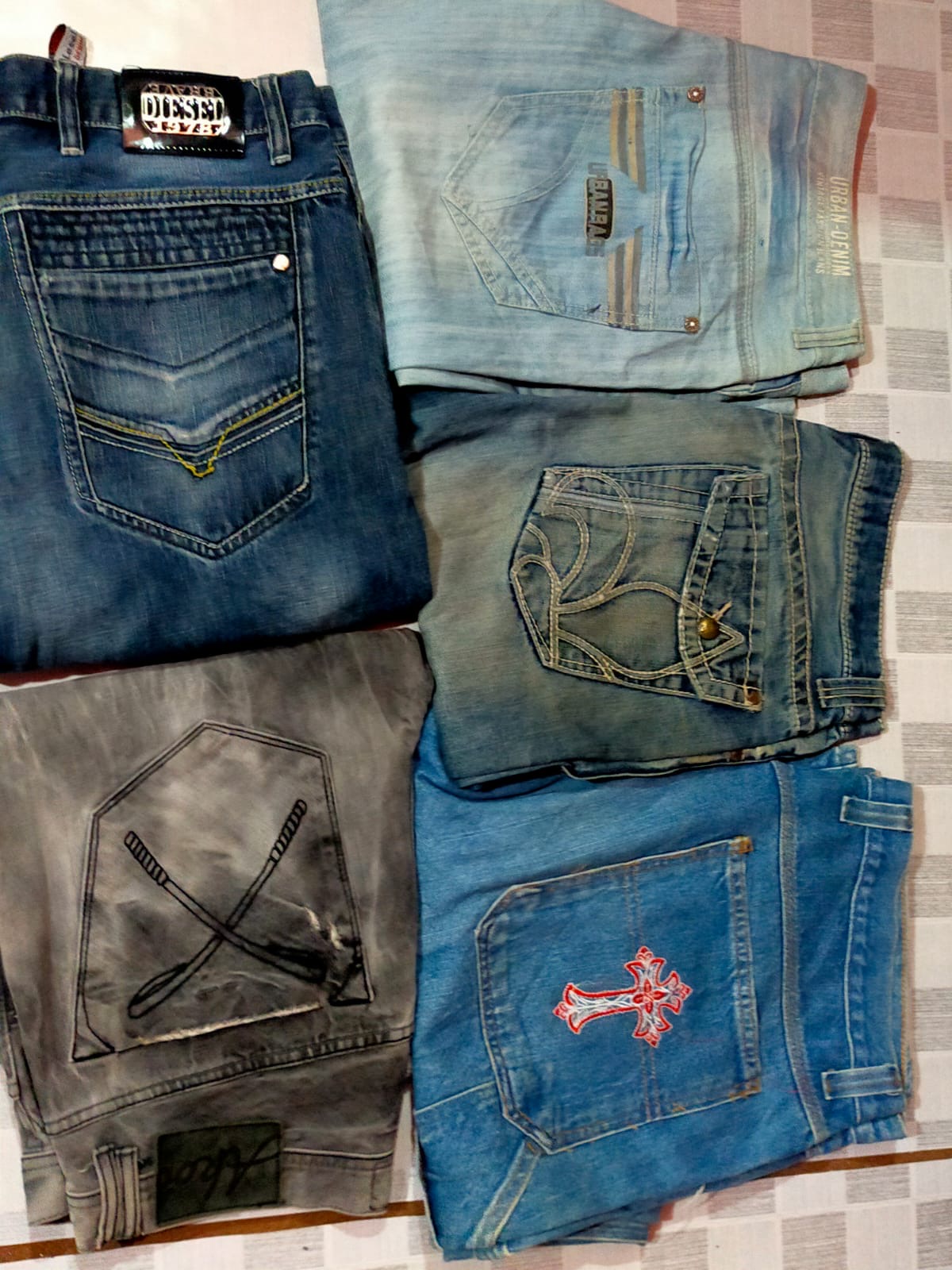 DIESEL AND OTHER MIX BRANDS JEANS  (ID 77)